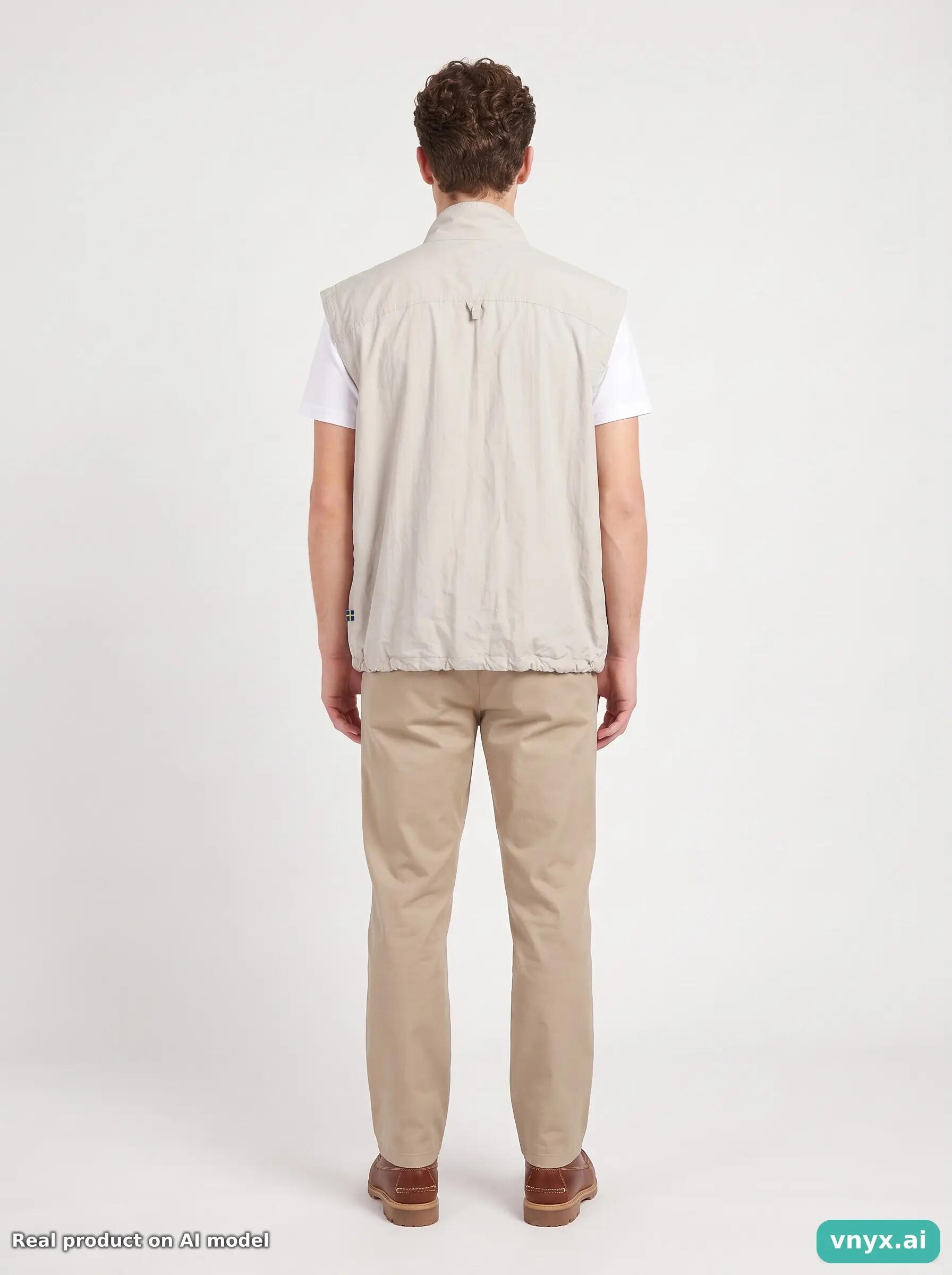 Second Life - Vintage Fjällräven Beige Fleece Vest Men M 4/6