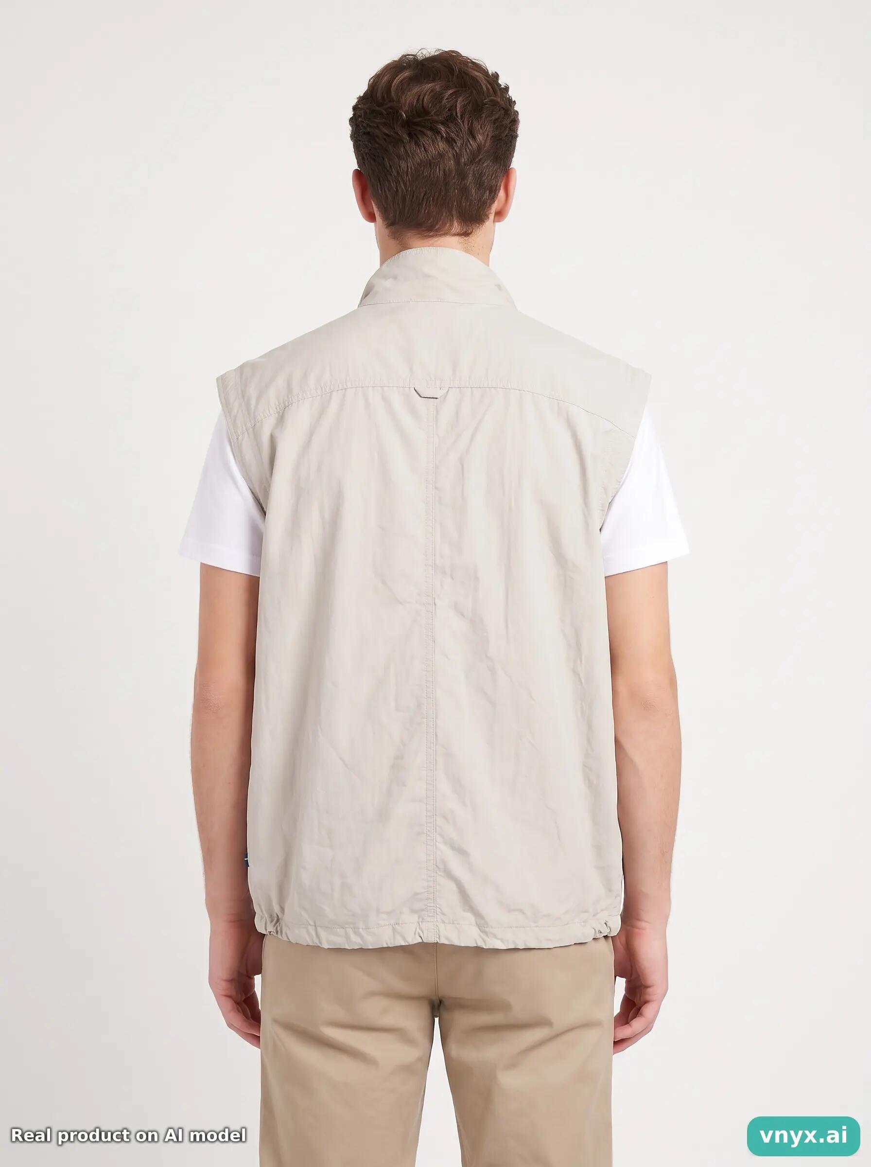 Second Life - Vintage Fjällräven Beige Fleece Vest Men M 2/6