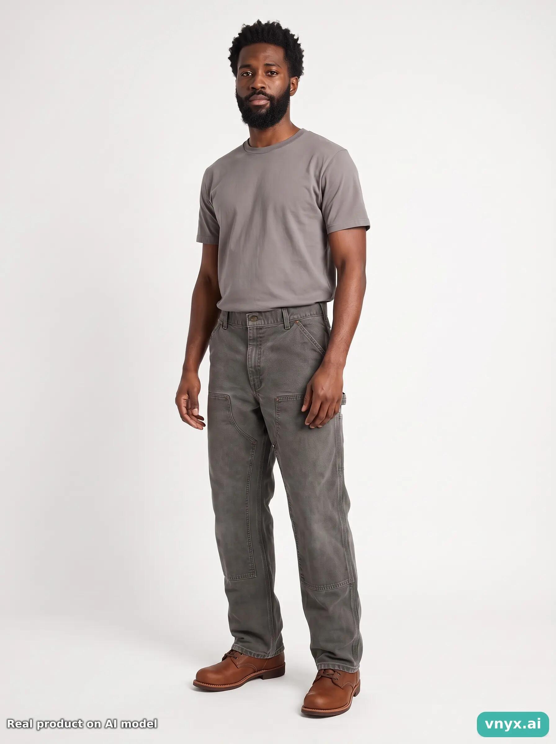 Second Life - Vintage Carhartt Faded Grey Trousers Men 36 L38 6/6