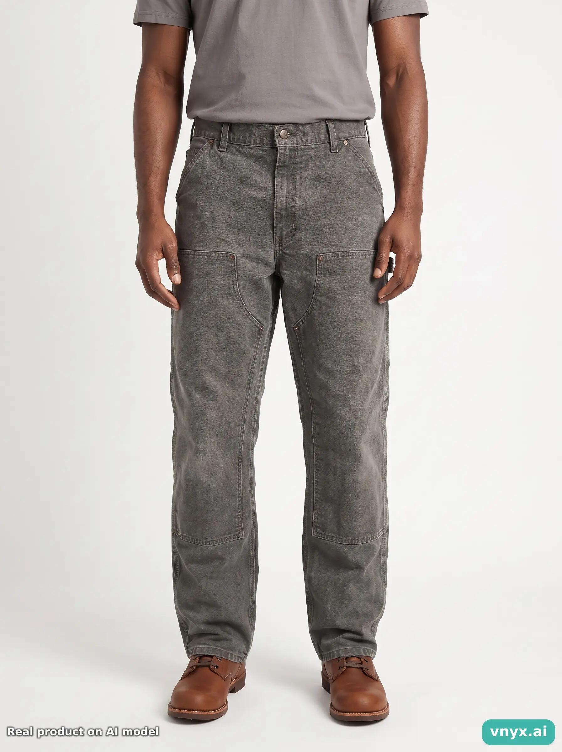 Second Life - Vintage Carhartt Faded Grey Trousers Men 36 L38 5/6