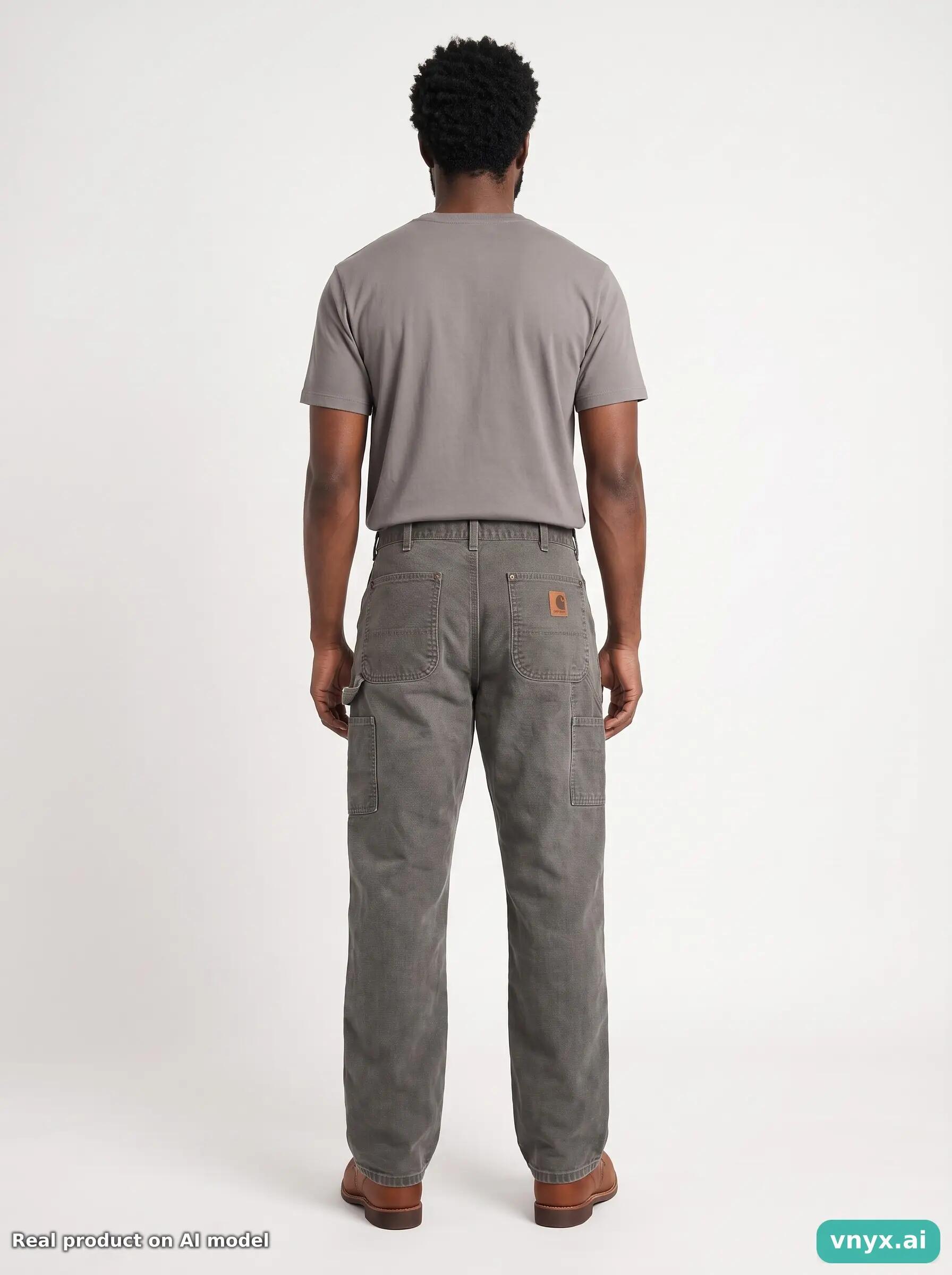 Second Life - Vintage Carhartt Faded Grey Trousers Men 36 L38 4/6
