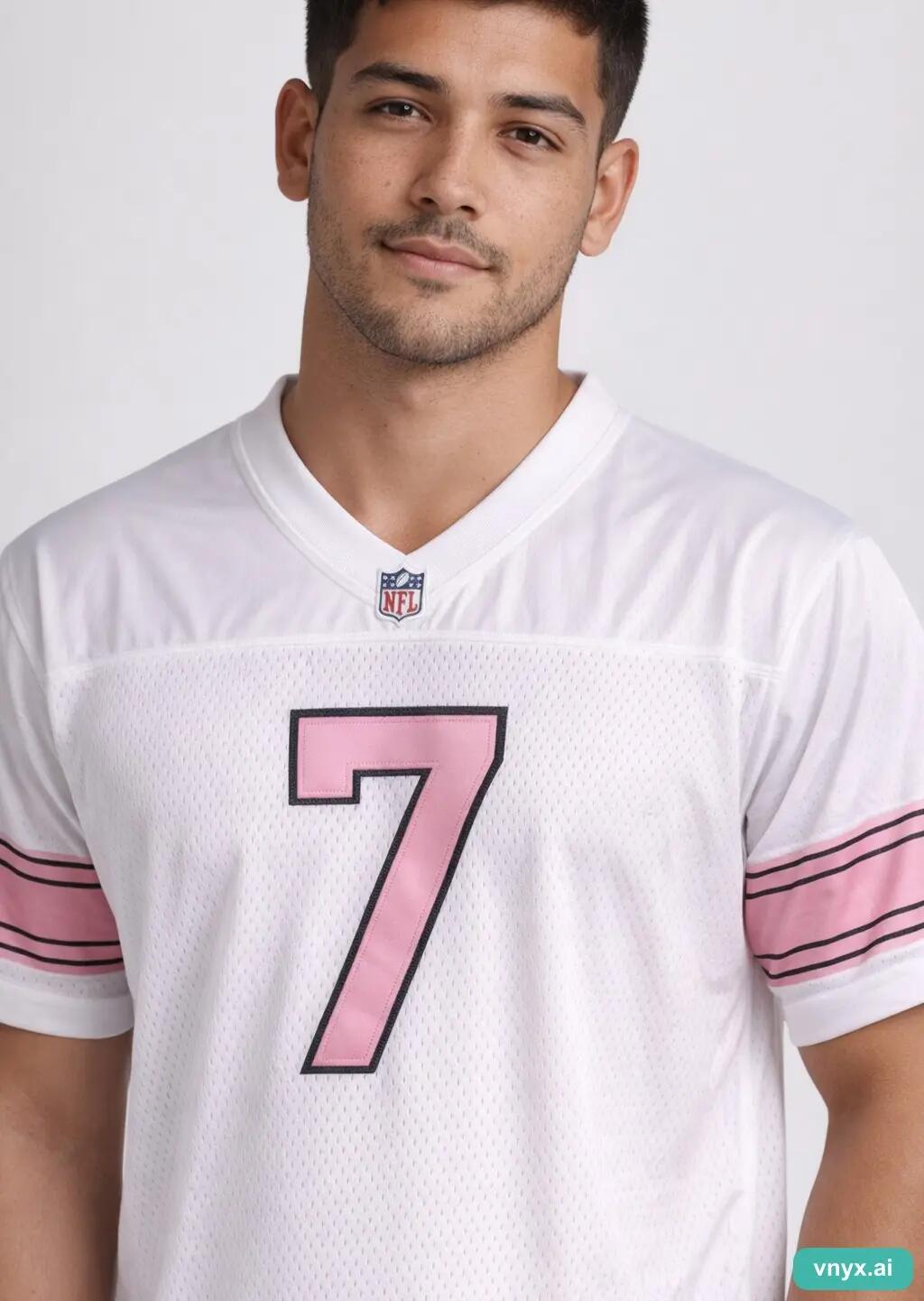Second Life - Vintage Reebok White and Pink Jersey Men XL 5/5
