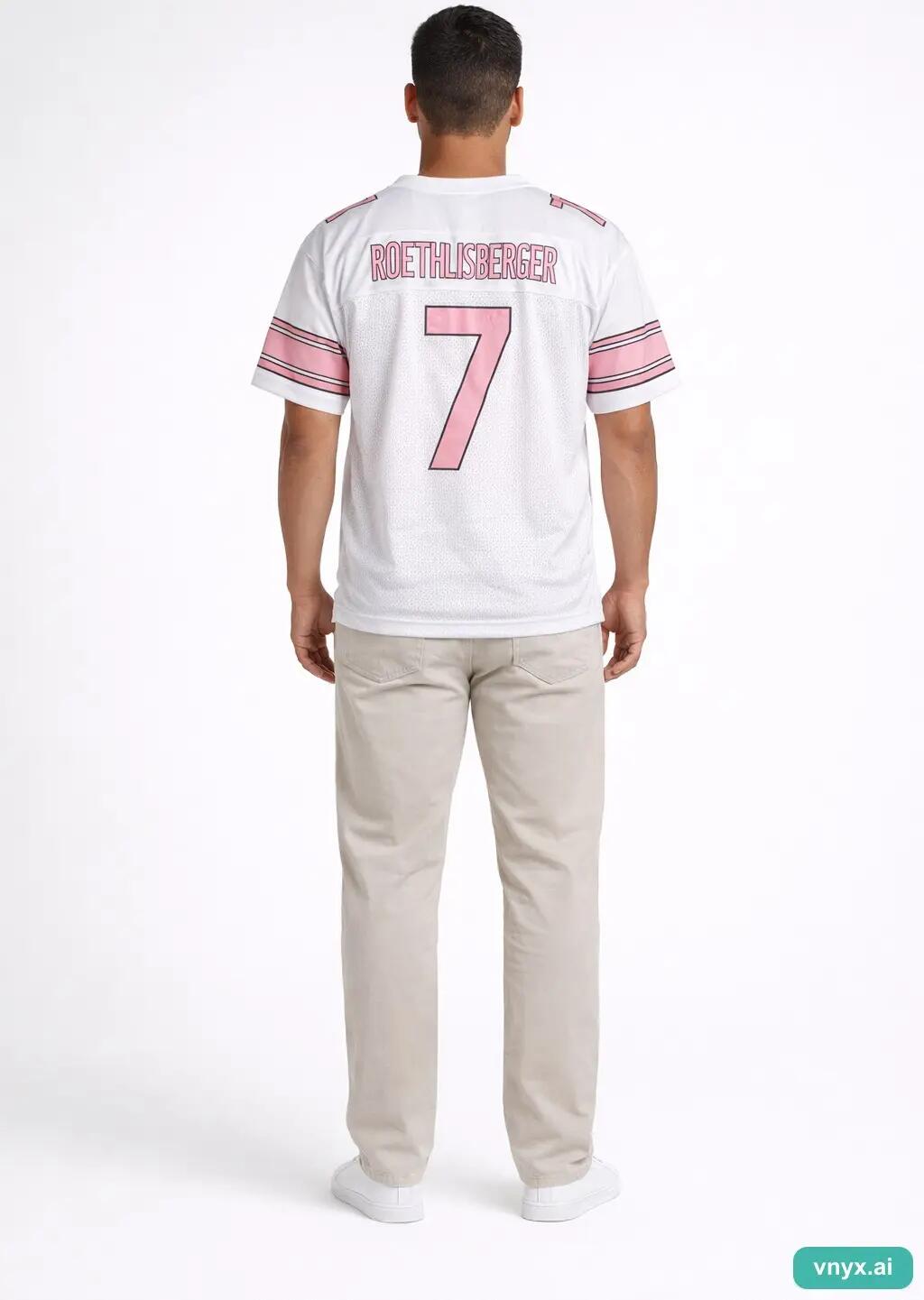 Second Life - Vintage Reebok White and Pink Jersey Men XL 4/5