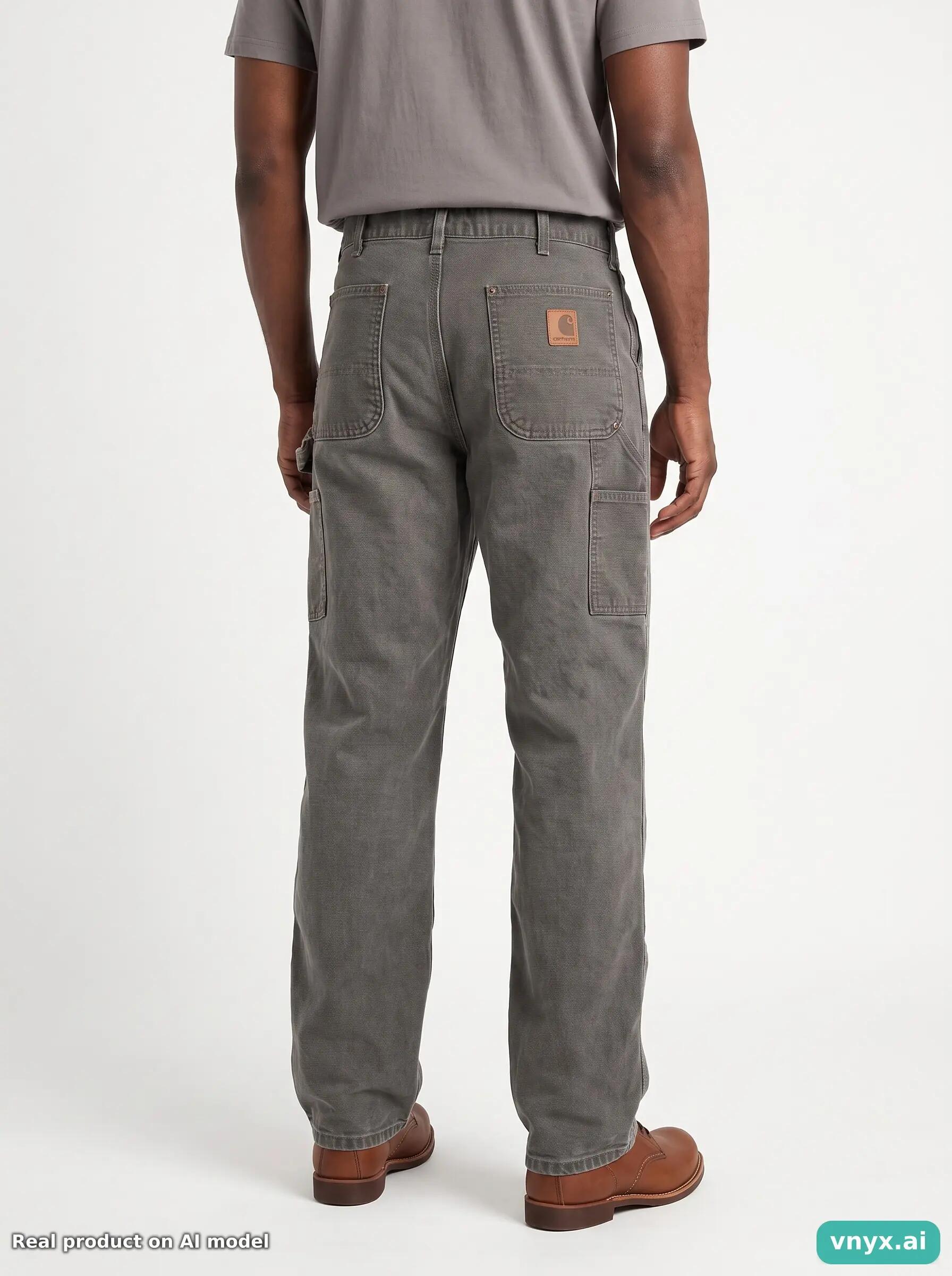 Second Life - Vintage Carhartt Faded Grey Trousers Men 36 L38 2/6