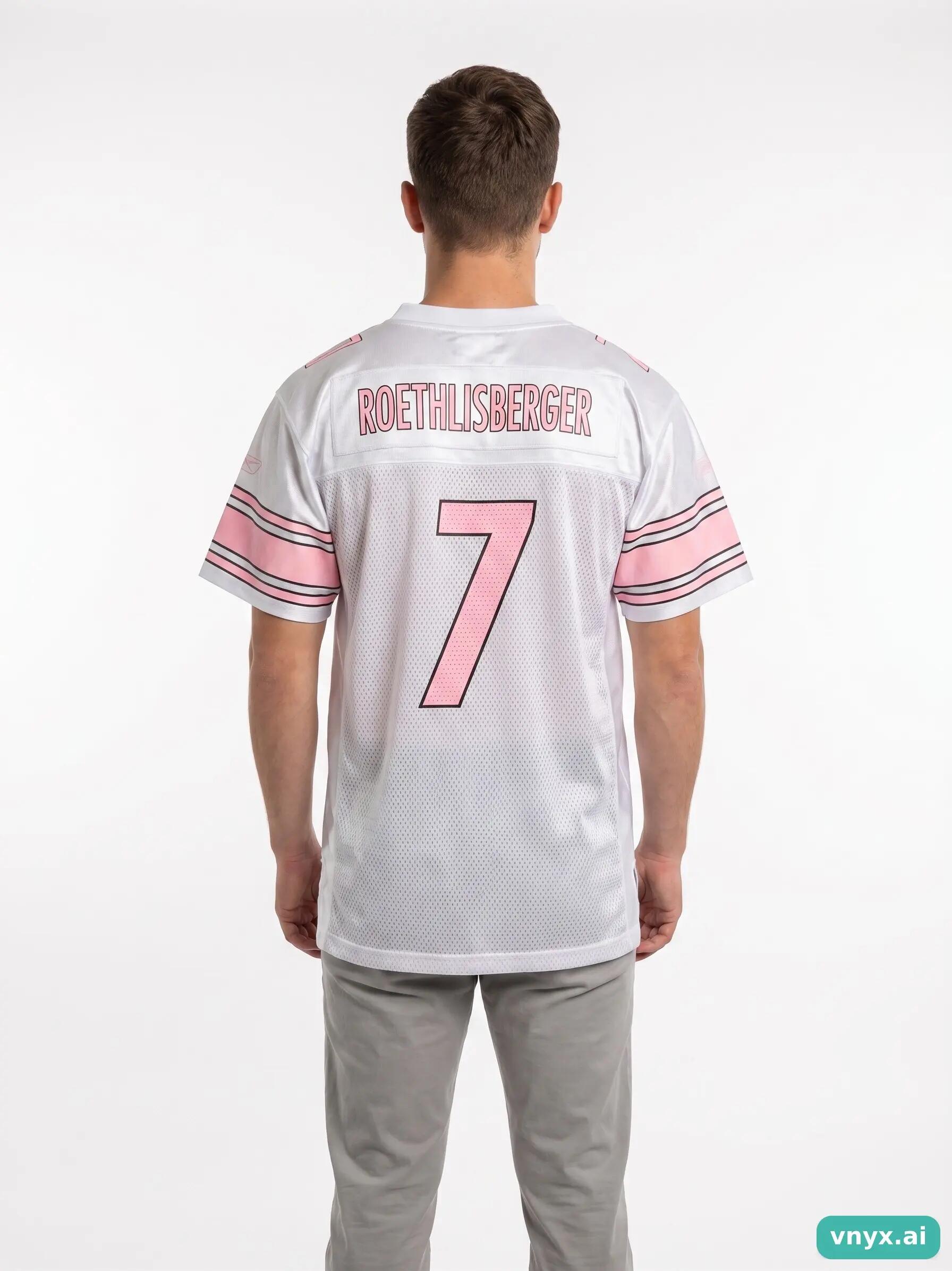 Second Life - Vintage Reebok White and Pink Jersey Men XL 2/5