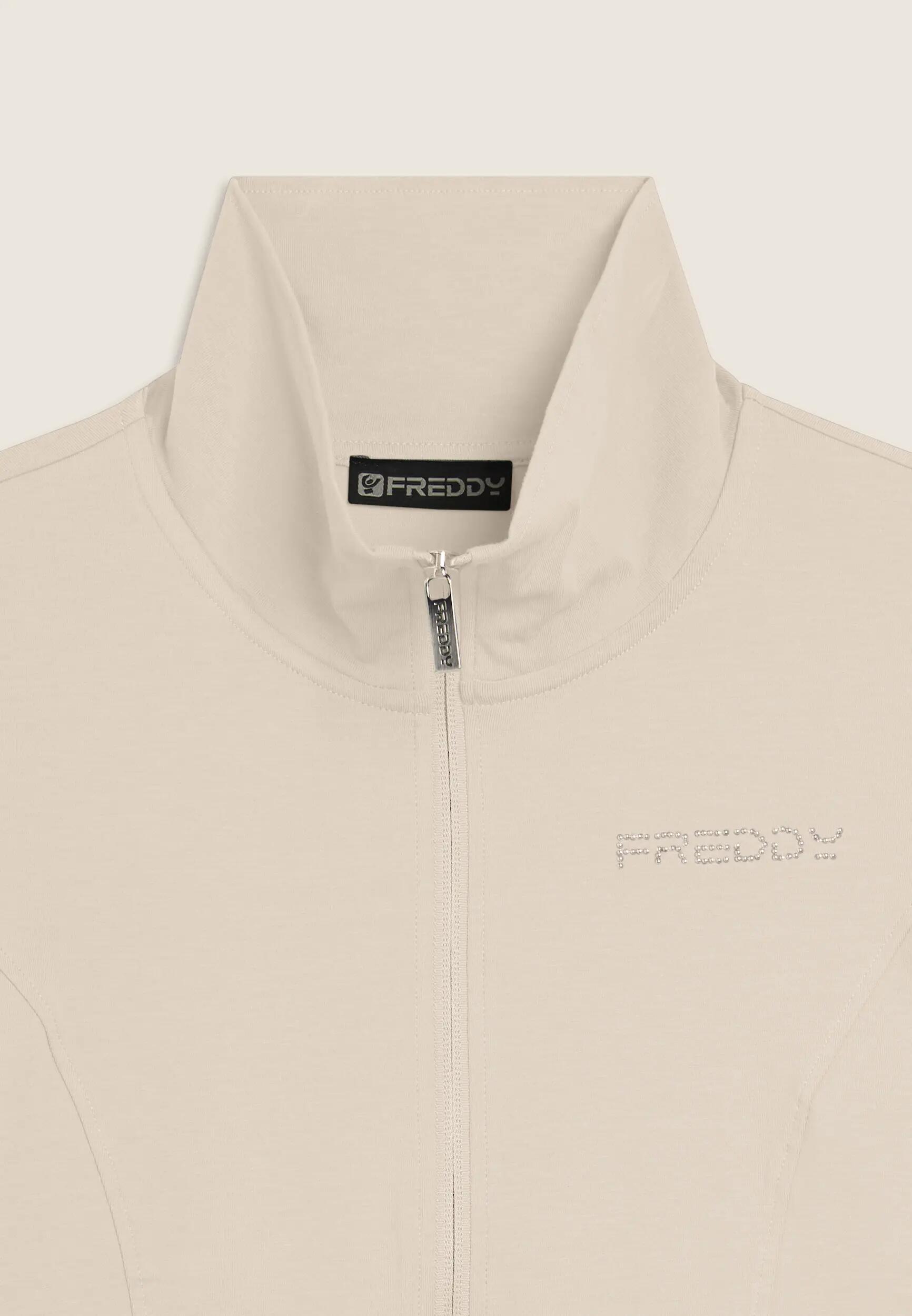 Sudadera con cremallera y cuello alto en tejido de punto elástico 6/6
