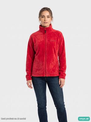 Second life - classic columbia sportswear company fleece jacket in red size m