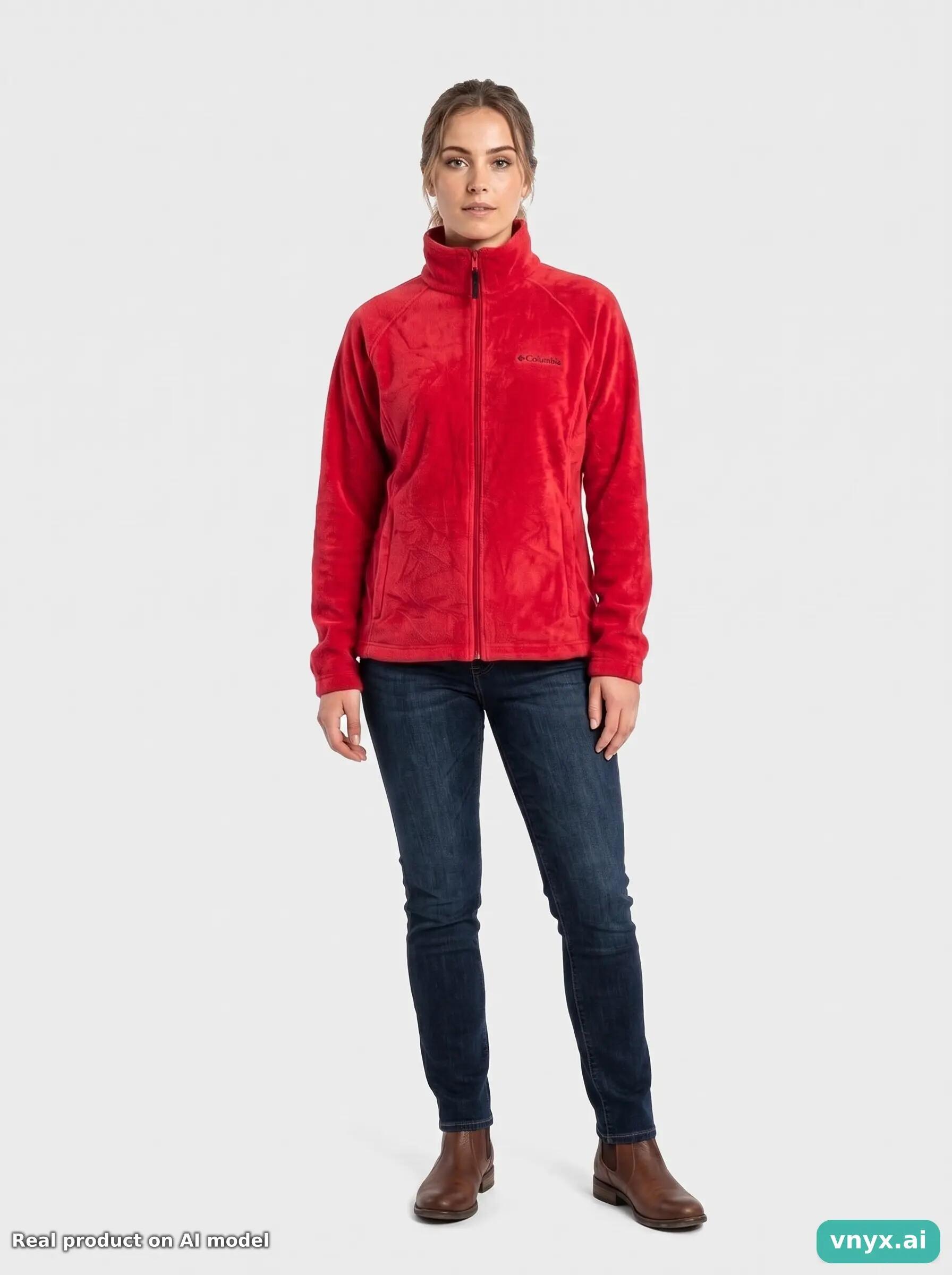 Second Life - Classic Columbia Sportswear Company Fleece Jacket in Red size M 5/6