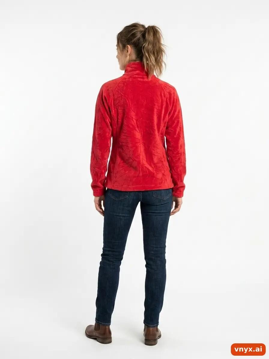 Second Life - Classic Columbia Sportswear Company Fleece Jacket in Red size M 3/6