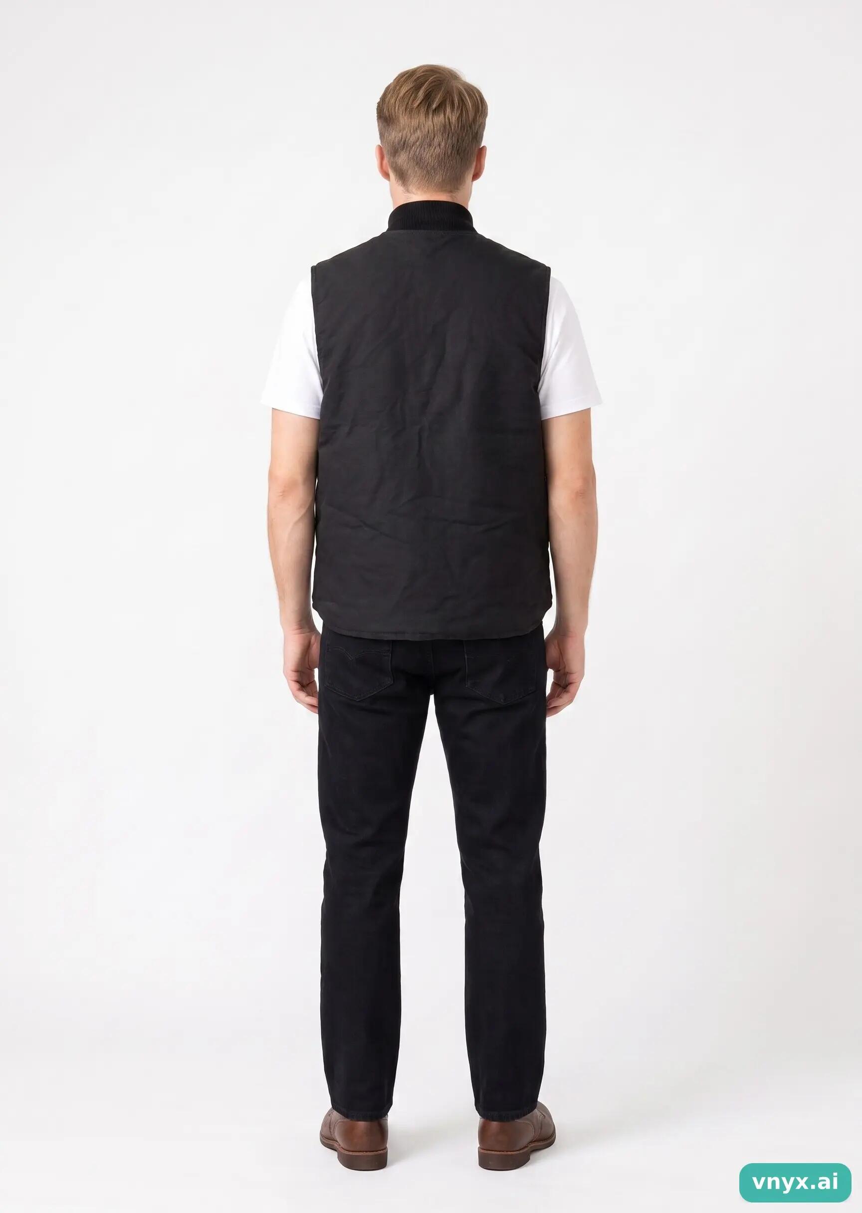 Second Life - Vintage Carhartt Black Puffer Vest Men M 4/5