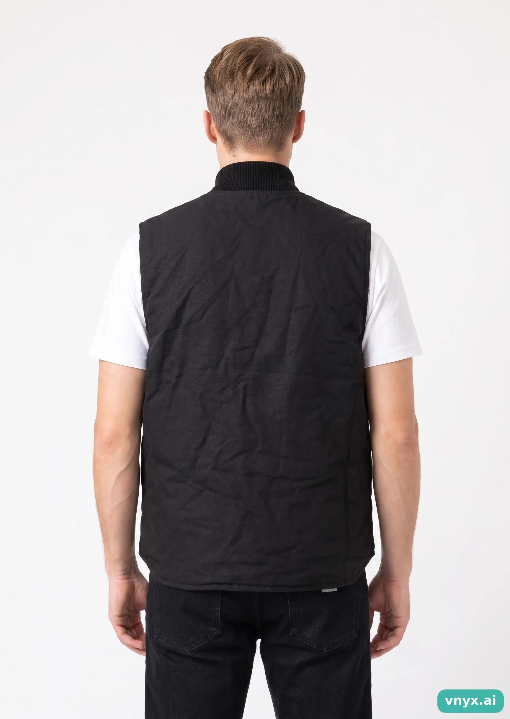 Second Life - Vintage Carhartt Black Puffer Vest Men M 2/5