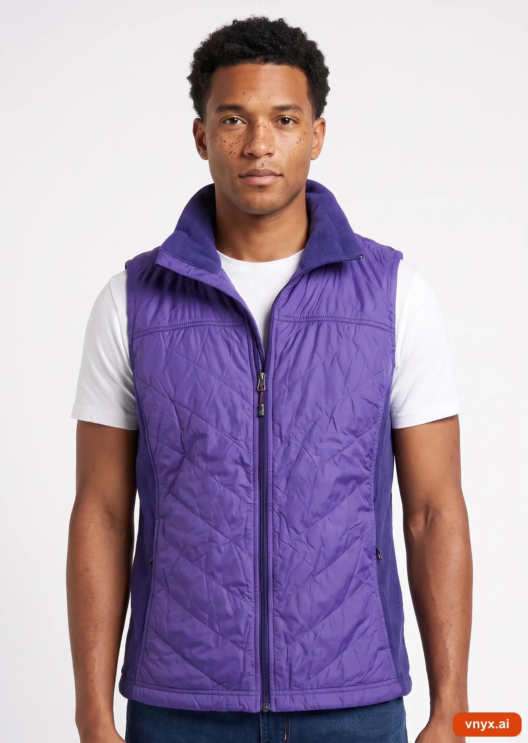 Second Life - Vintage Columbia Sportswear Lilac Fleece Vest Men S 5/5