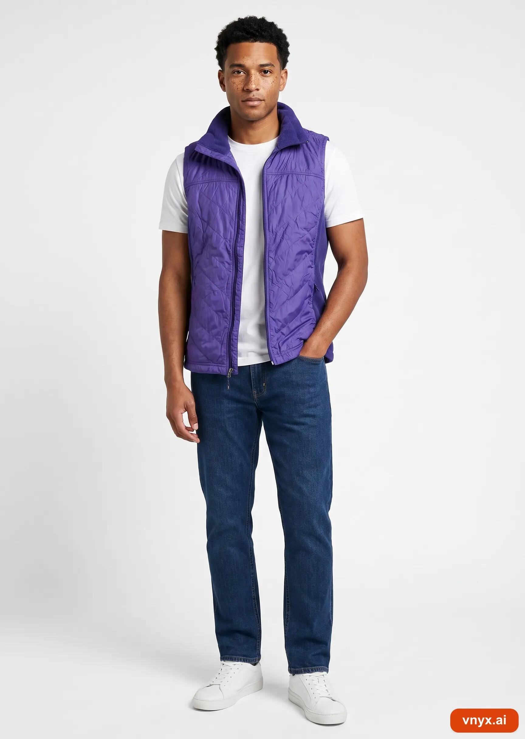 Second Life - Vintage Columbia Sportswear Lilac Fleece Vest Men S 3/5