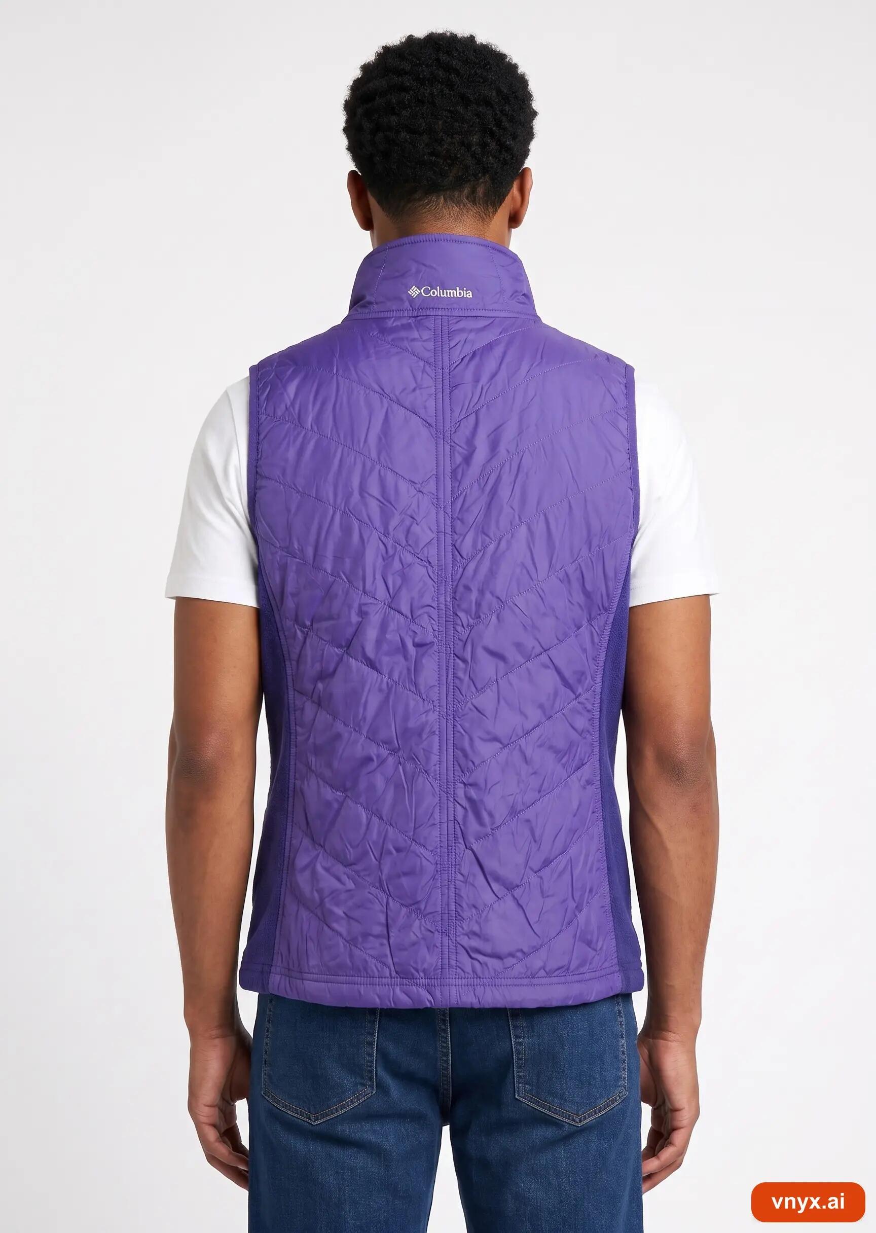 Second Life - Vintage Columbia Sportswear Lilac Fleece Vest Men S 2/5