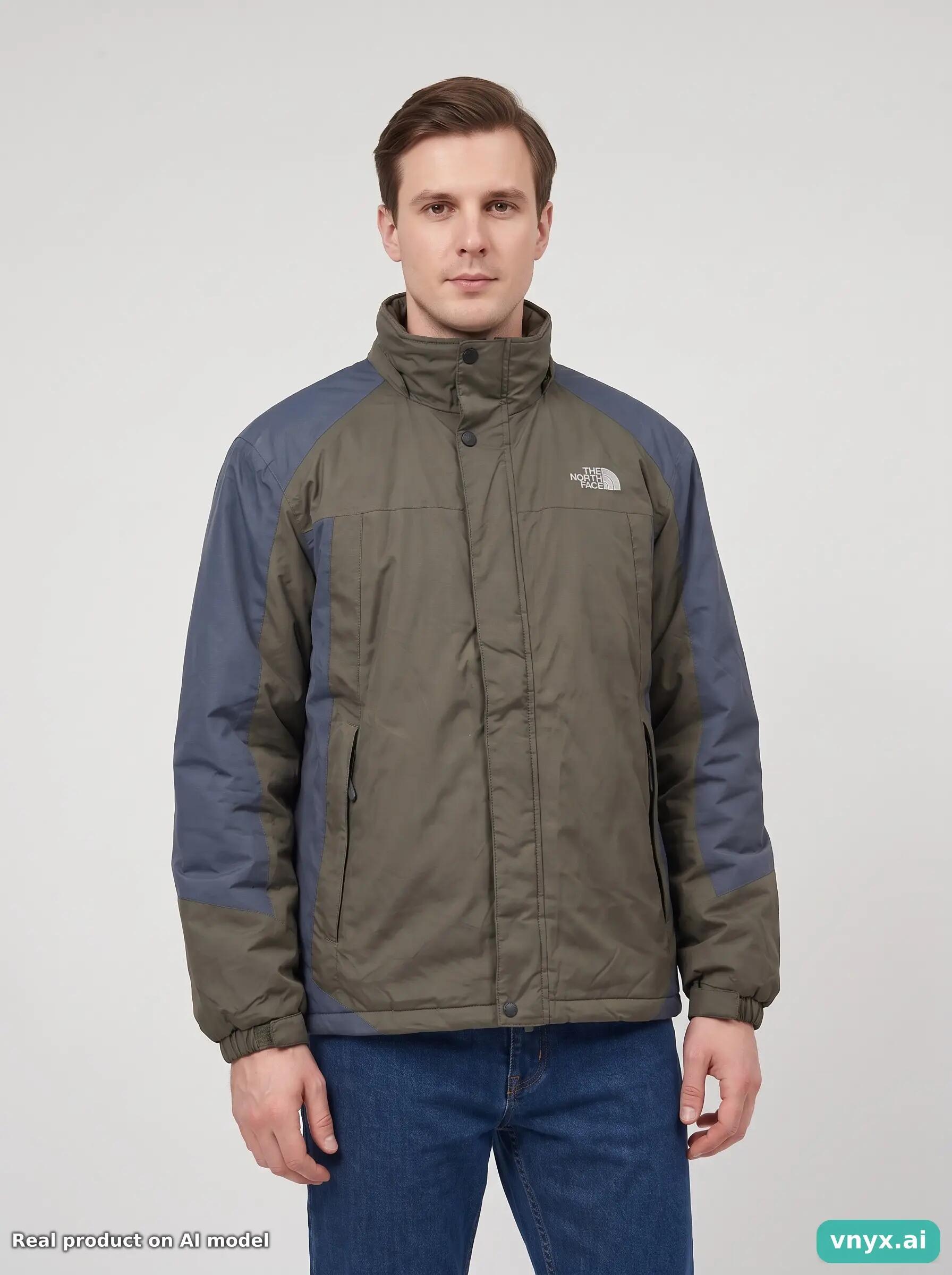 Second Life - The North Face Olive Green Outdoor Jacket Men L 1/5