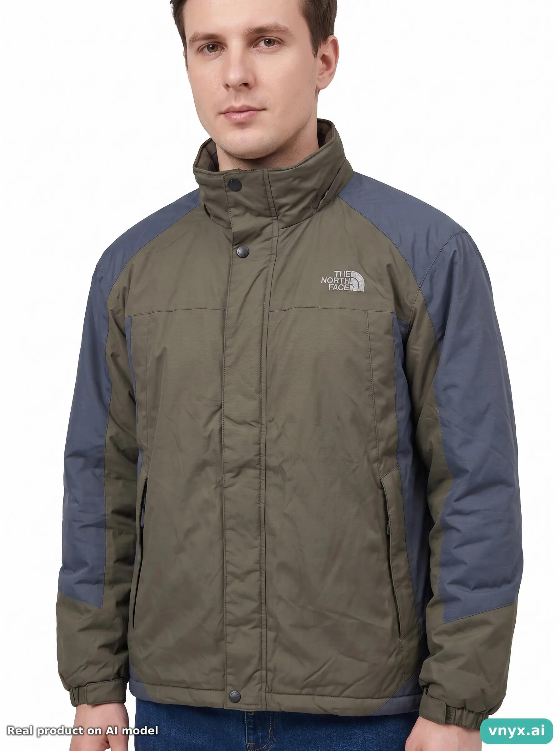 Second Life - The North Face Olive Green Outdoor Jacket Men L 5/5