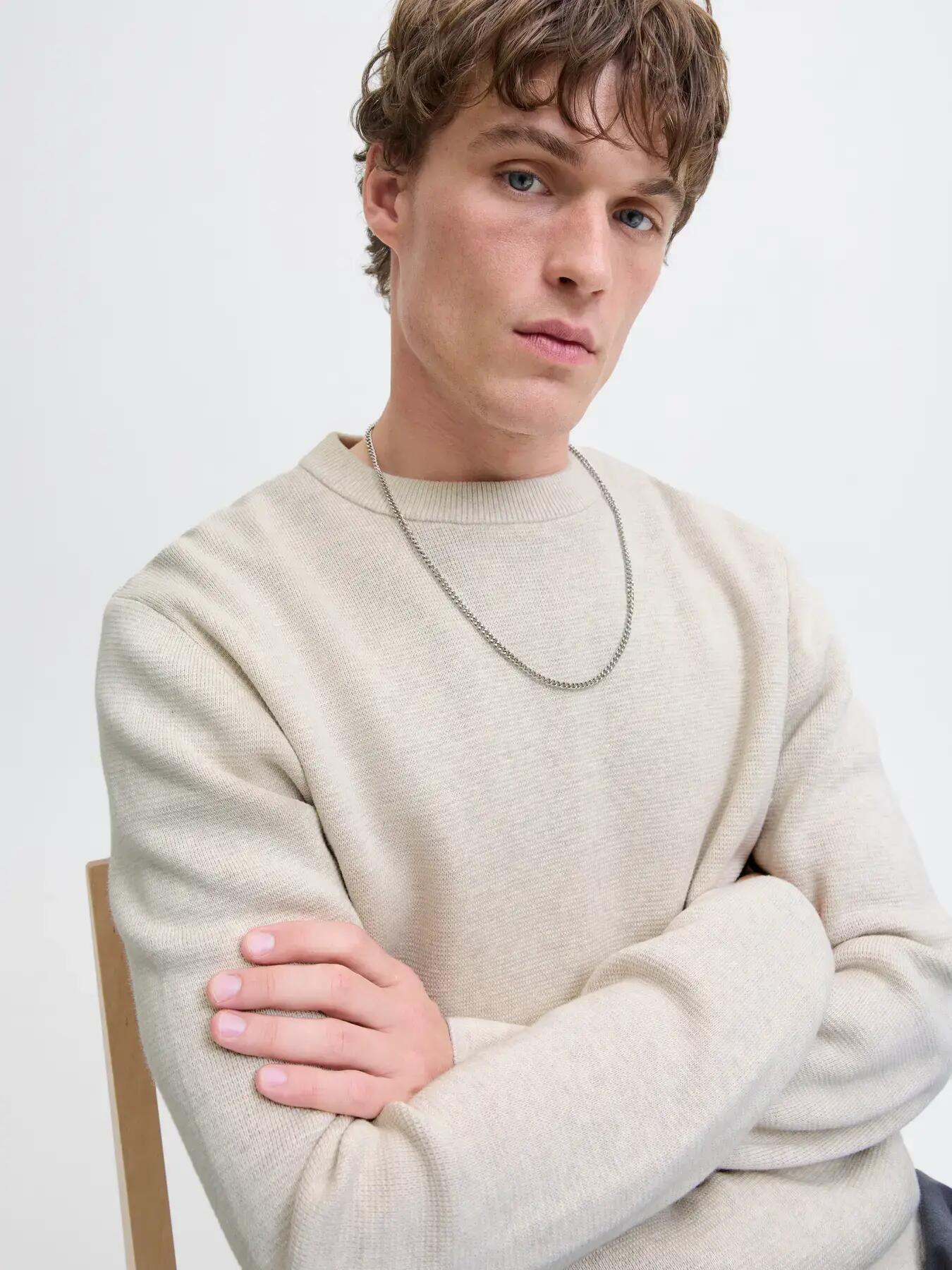 Homme Pull Relaxed Fit Milano Blanc 7/7