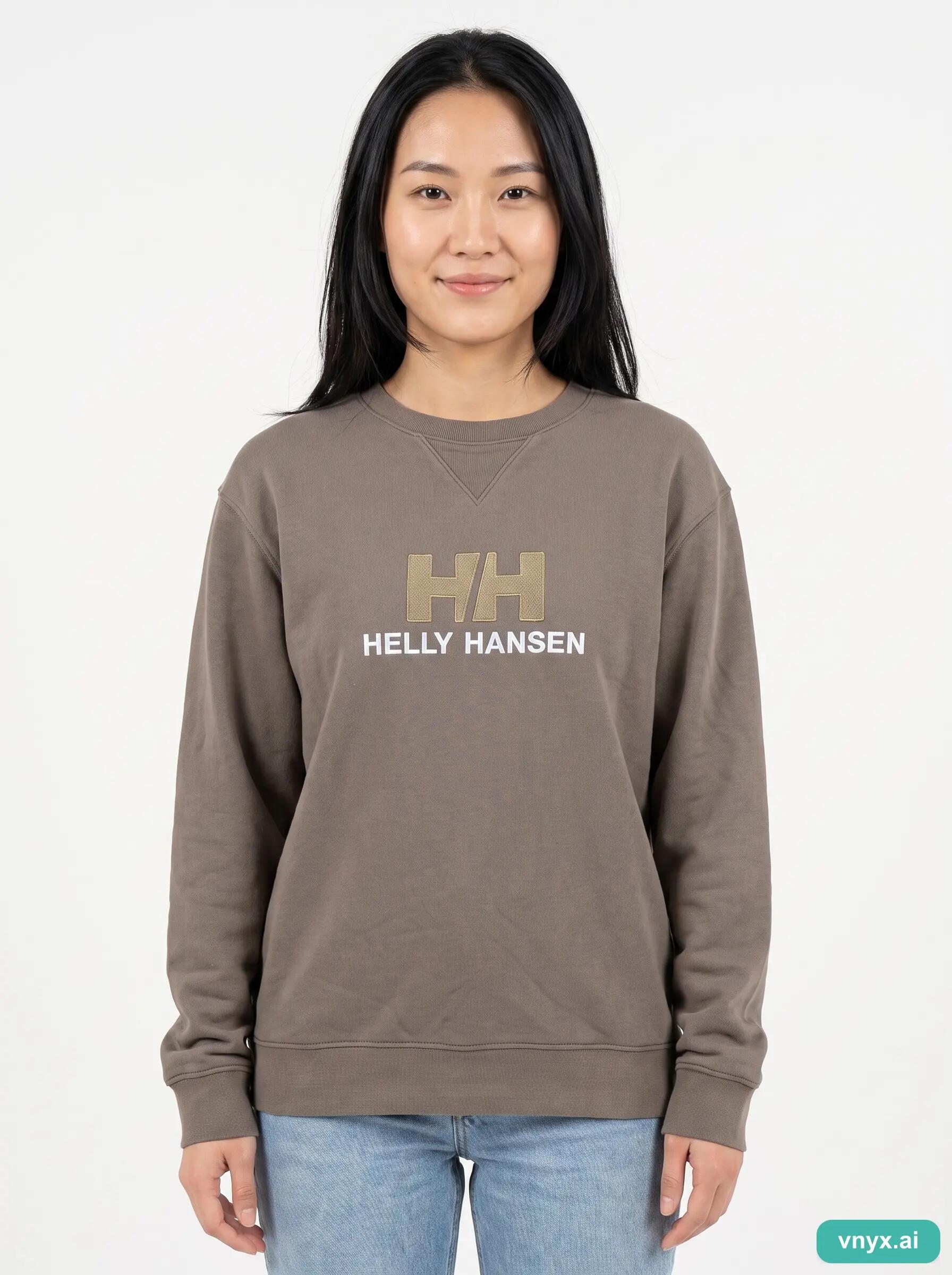 Second Life - Vintage Helly Hansen Taupe Sweatshirt Women L 6/6