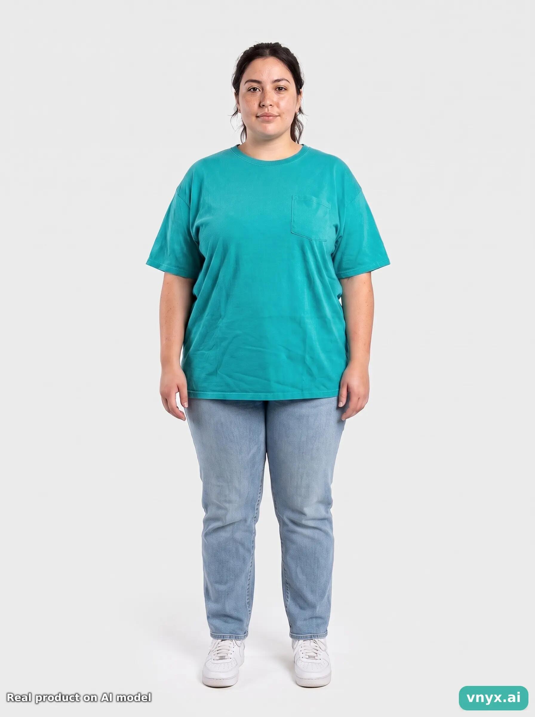Second Life - Vintage Fruit of the Loom Teal T-Shirt Women XL 6/6