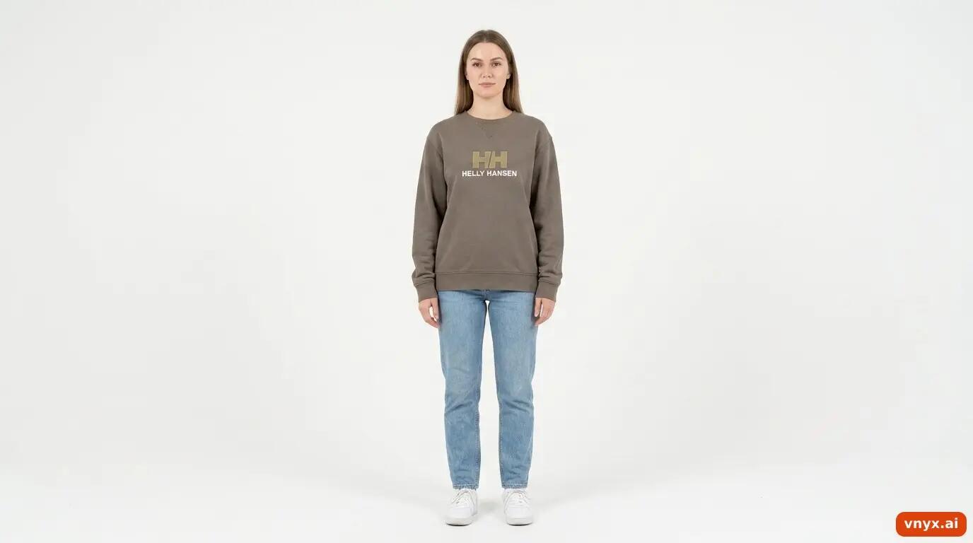 Second Life - Vintage Helly Hansen Taupe Sweatshirt Women L 3/6