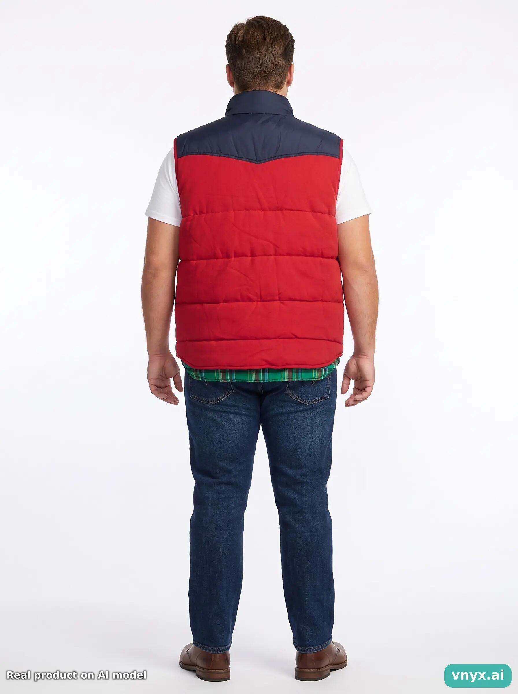 Second Life - Vintage Polo Ralph Lauren Crimson Puffer Vest Men XL 5/5
