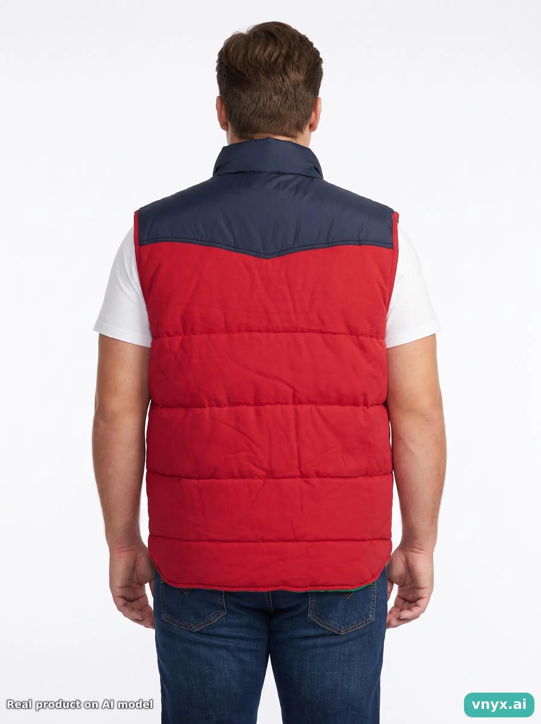 Second Life - Vintage Polo Ralph Lauren Crimson Puffer Vest Men XL 4/5