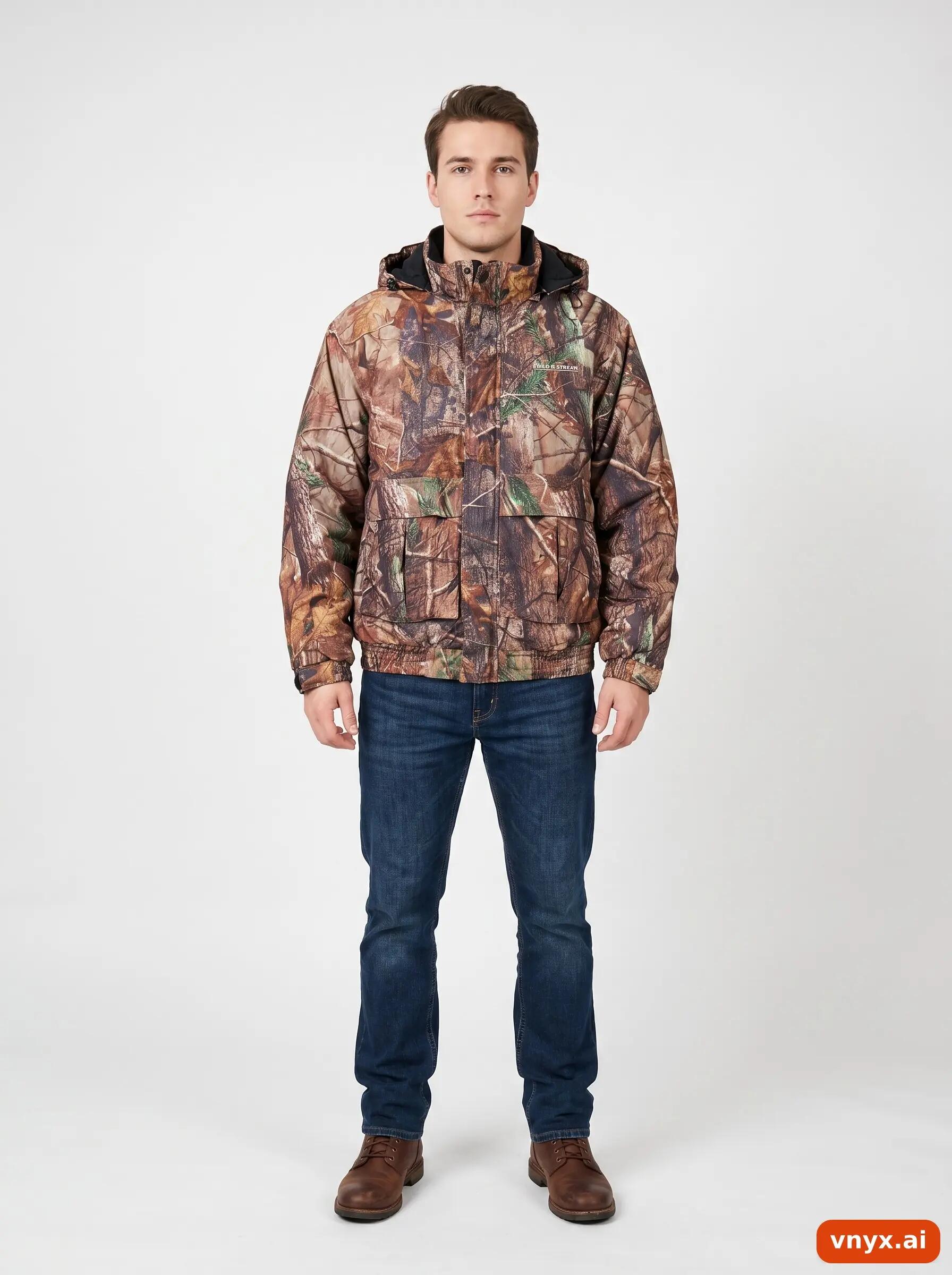 Second Life - Vintage Field & Stream Brown Camo Outdoor Jacket Men S 3/6
