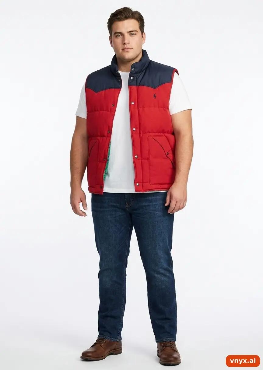Second Life - Vintage Polo Ralph Lauren Crimson Puffer Vest Men XL 2/5