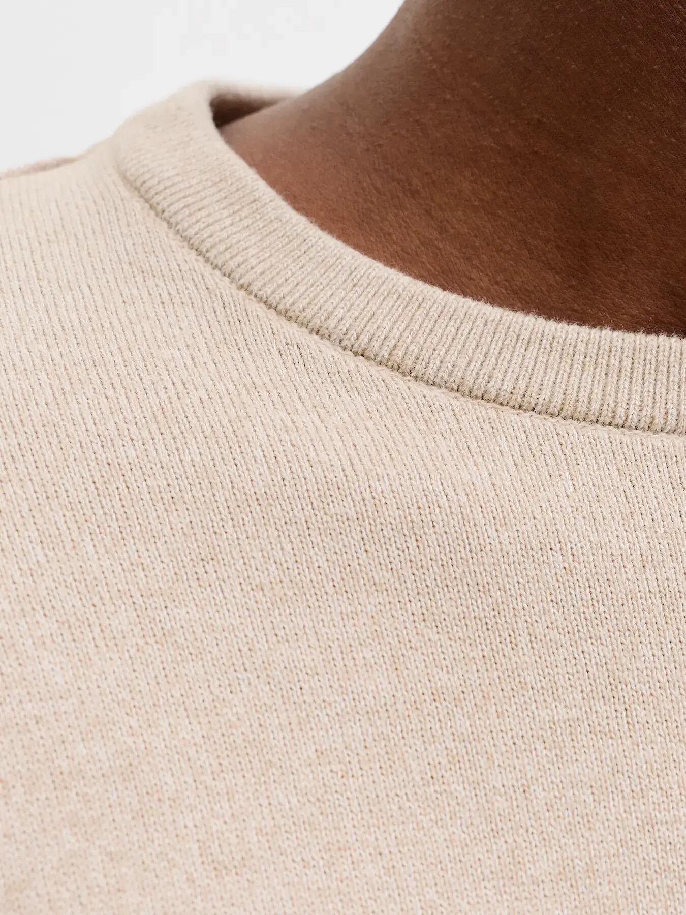 Homme Pull Regular Fit Basic Gris clair 7/8