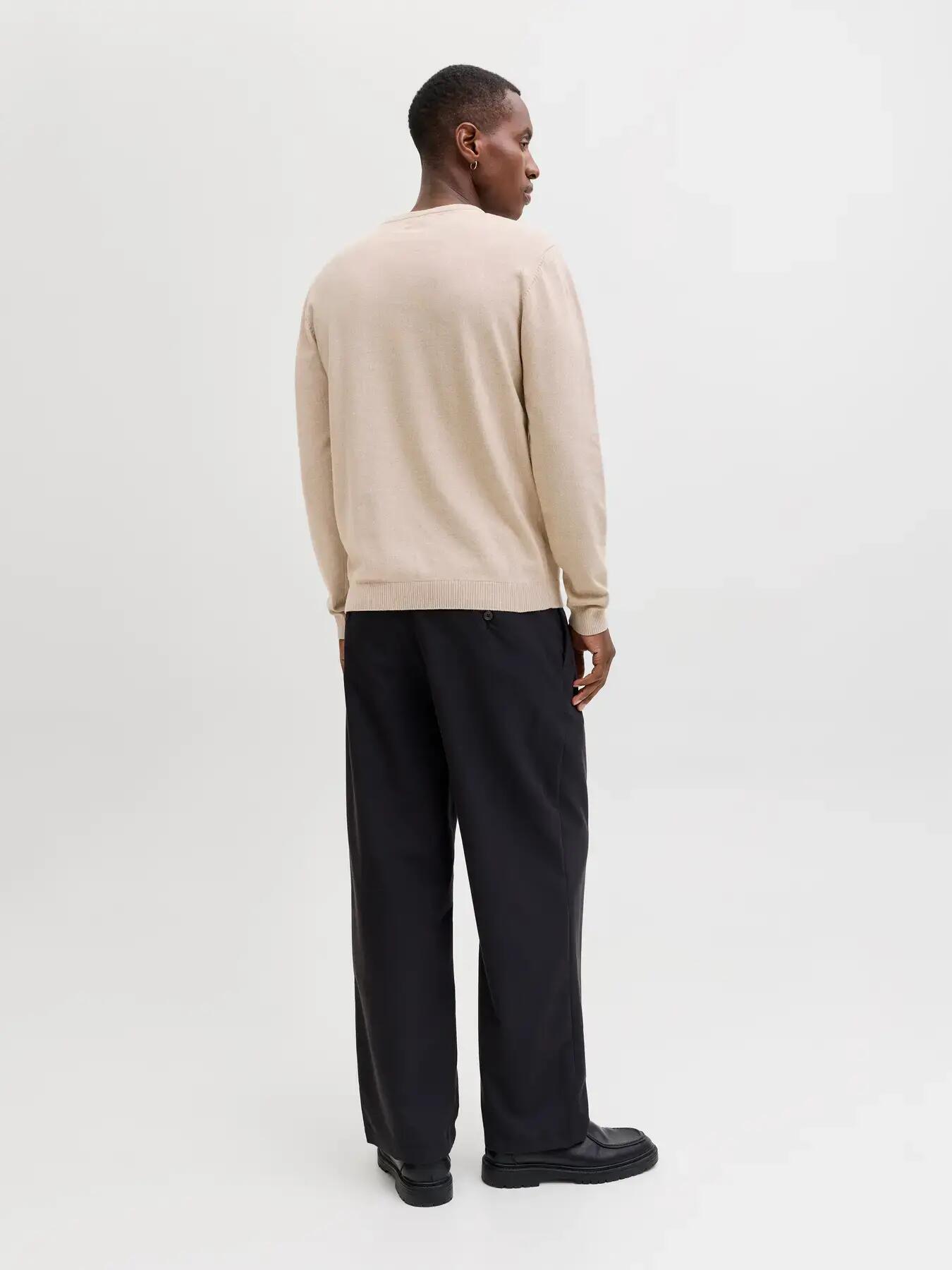 Homme Pull Regular Fit Basic Gris clair 4/8
