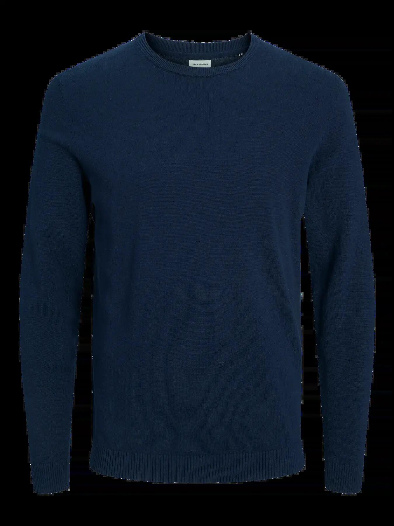 Homme Pull Regular Fit Basic Bleu marine 1/8