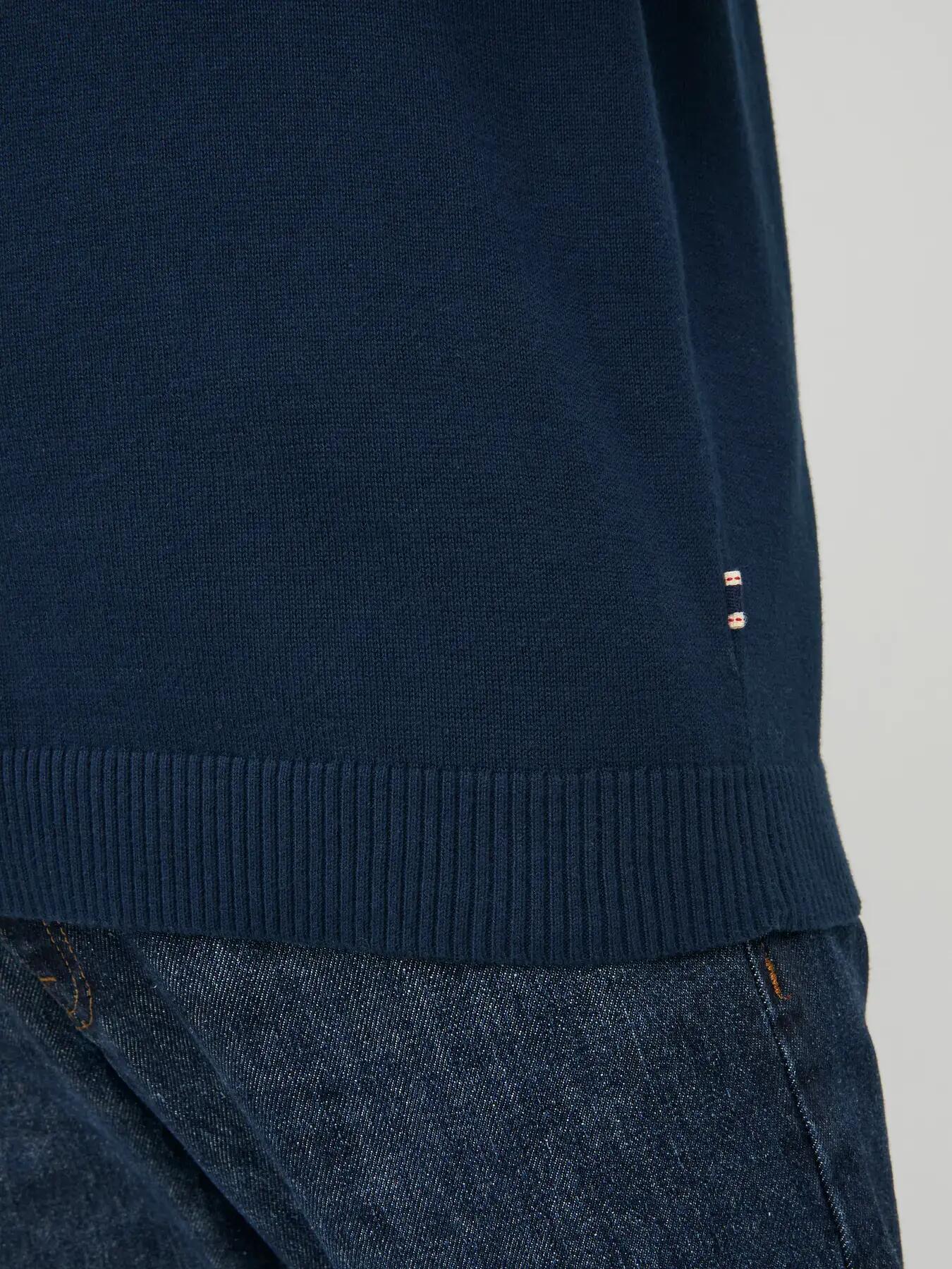 Homme Pull Regular Fit Basic Bleu marine 7/8