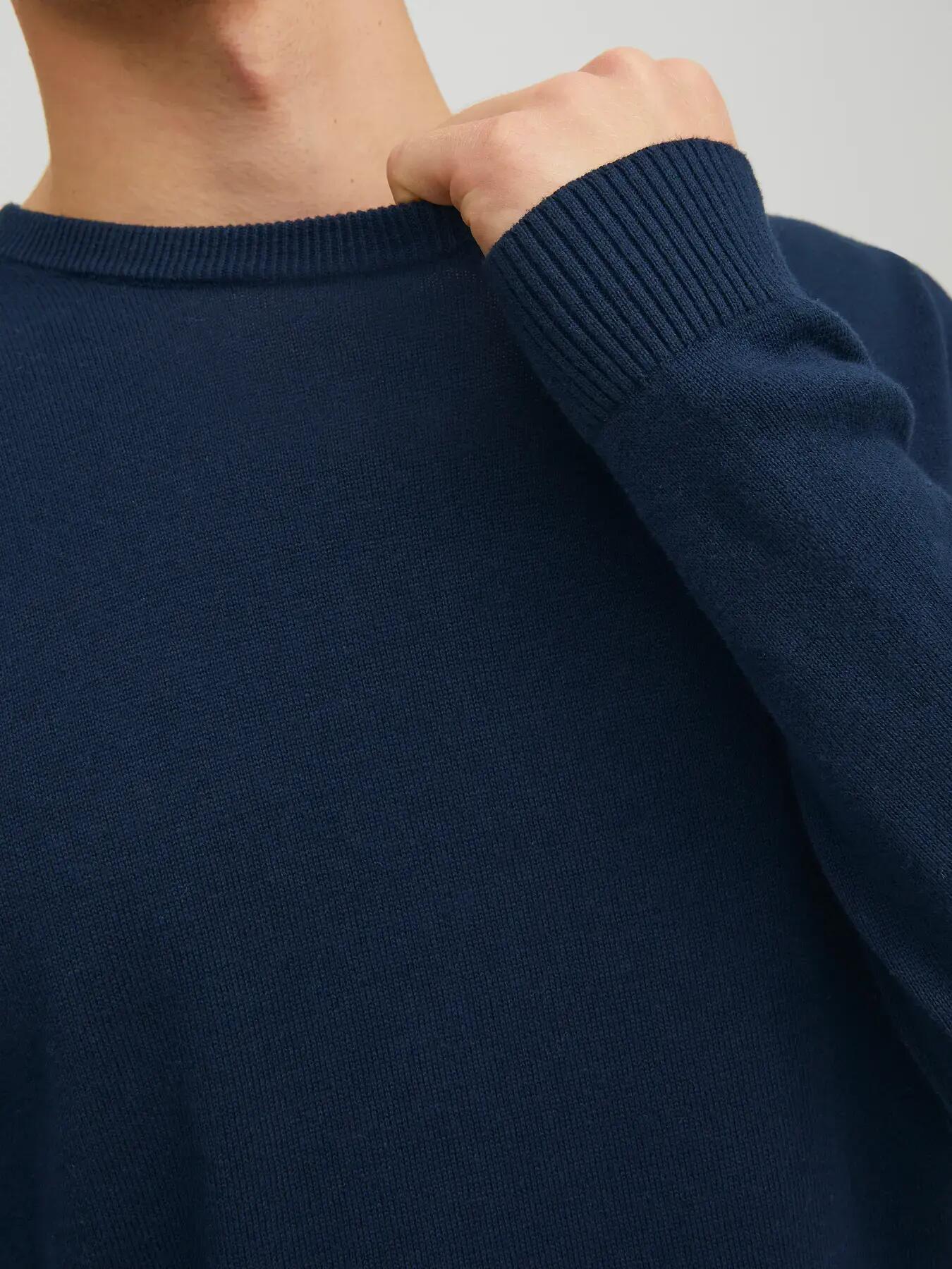 Homme Pull Regular Fit Basic Bleu marine 6/8