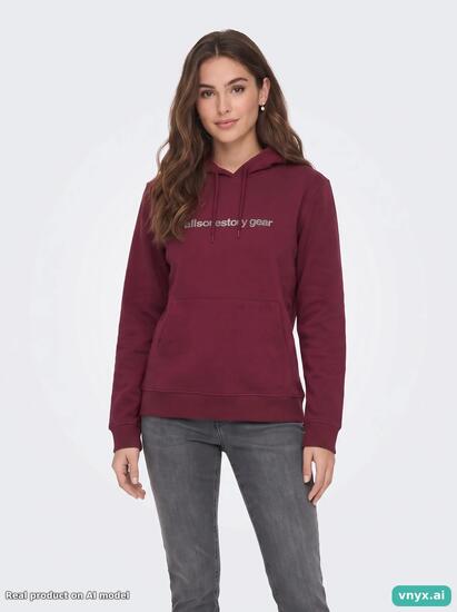 Second Life - Regular Nike Hoodie in Burgundy