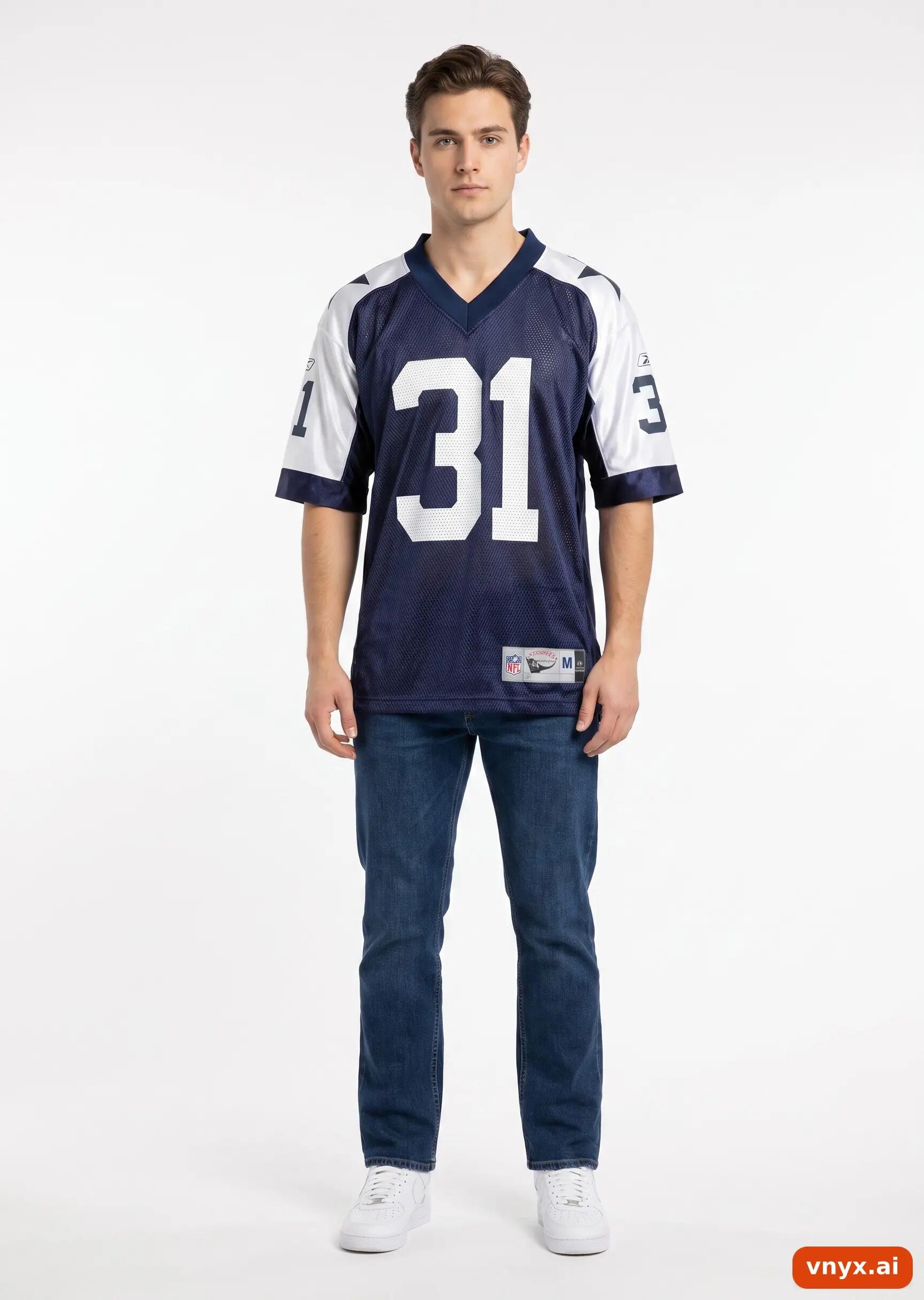 Second Life - Vintage Reebok Navy Jersey Men M 3/5