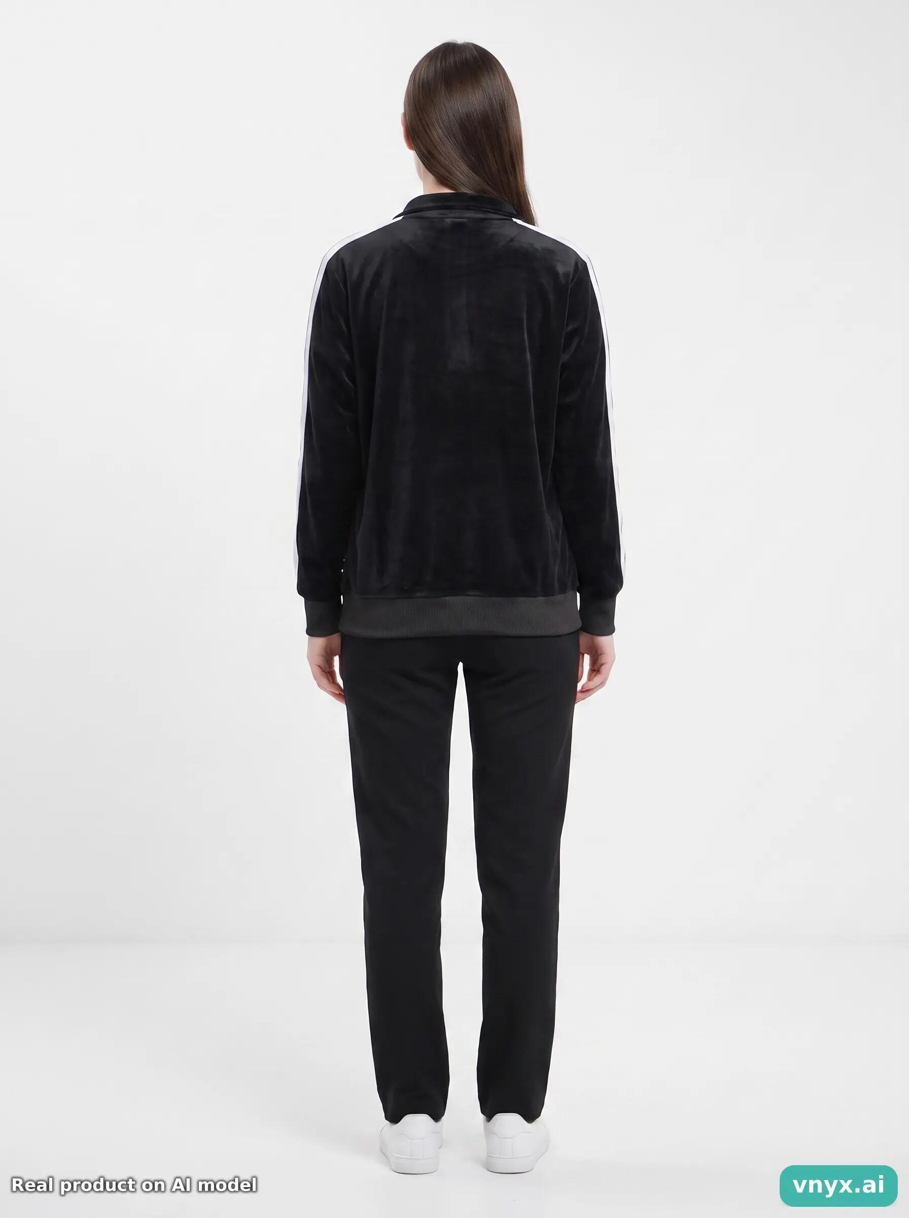 Second Life - Palm Angels Chenille Sports Jacket Black Women M 5/5