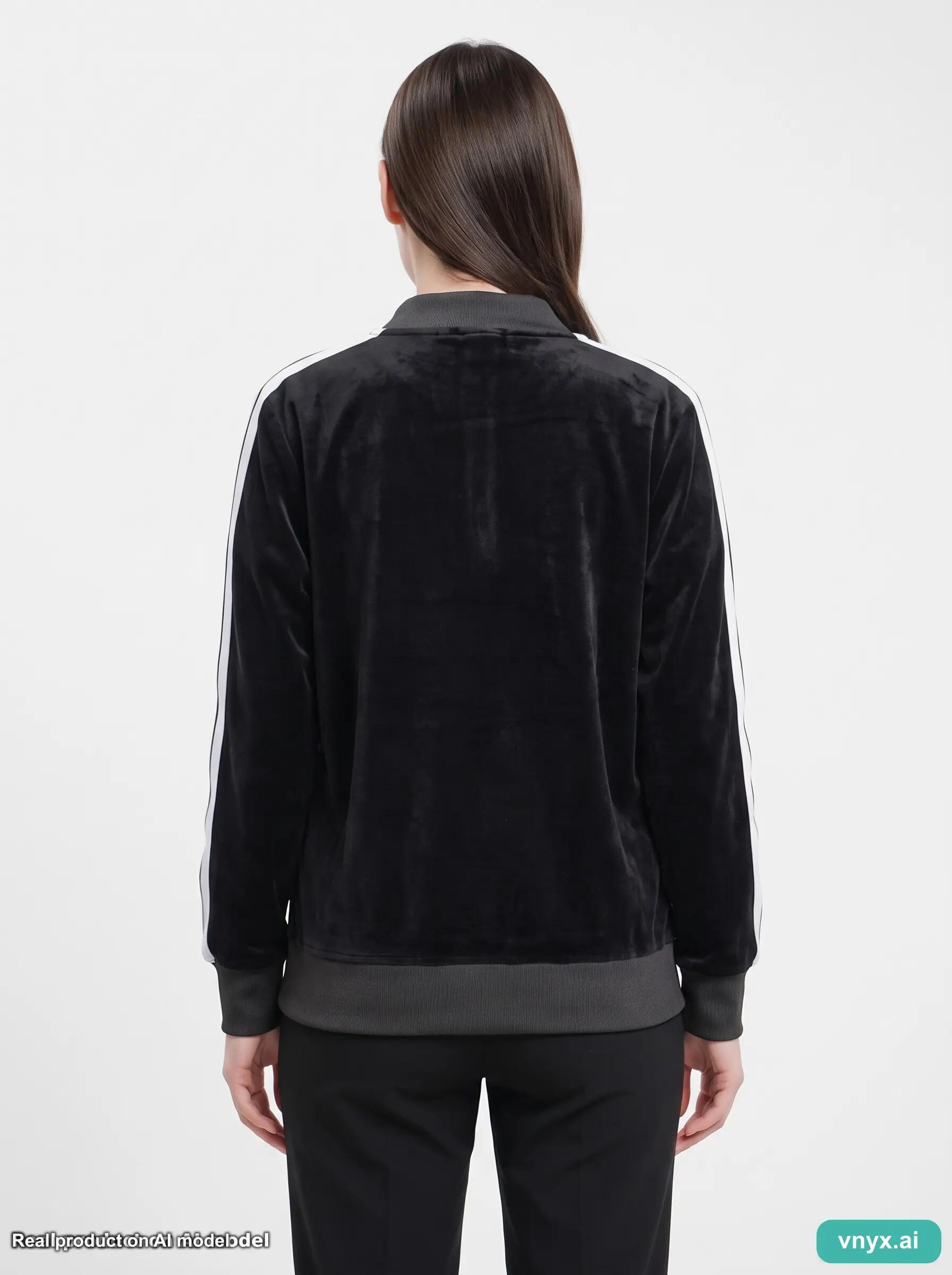 Second Life - Palm Angels Chenille Sports Jacket Black Women M 2/5