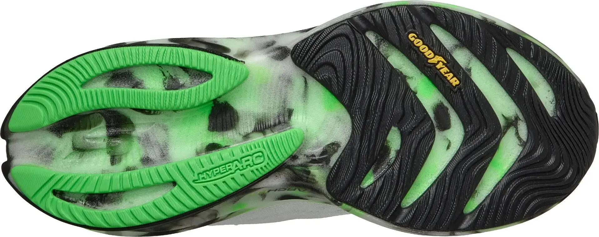 Skechers Slip-ins Aero Spark Glow in the Dark hardloopschoenen, wit/groen, dames 4/5