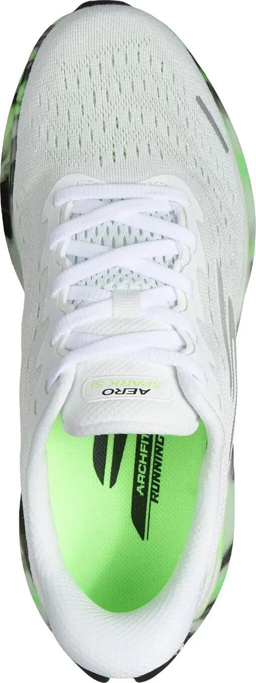 Skechers Slip-ins Aero Spark Glow in the Dark hardloopschoenen, wit/groen, dames 3/5