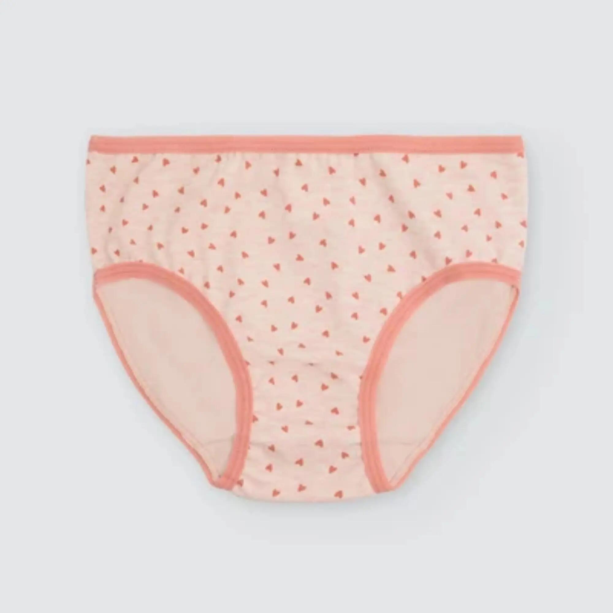 Pack de 2 cuecas de menina em algodão com estampado de corações e coelho 5/5