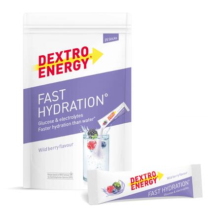 Fast Hydration Wildberry, 25 Sticks, hypotones Elektrolytpulver mit Zink