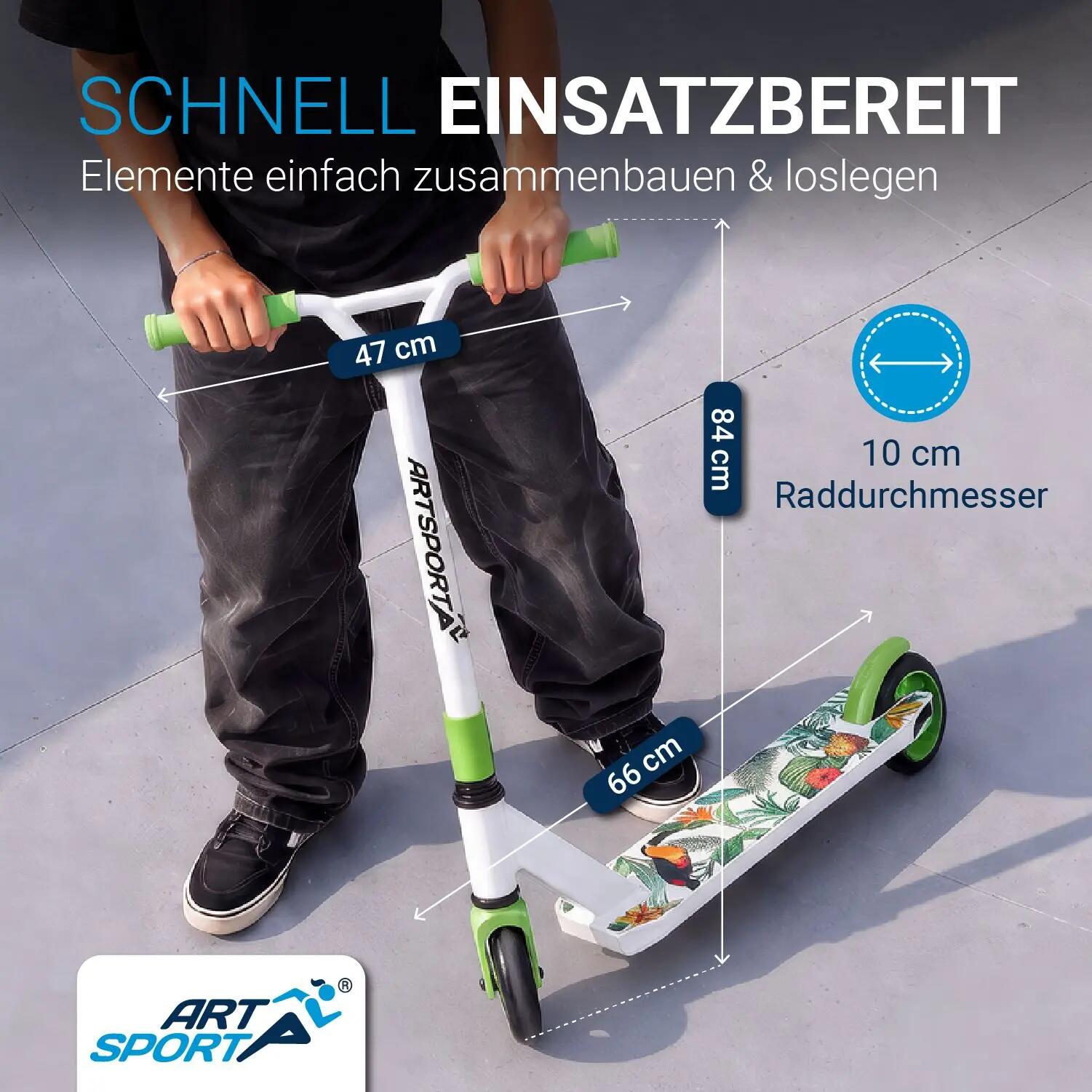 Stuntscooter Hawaiana Tretroller für Kinder & Jugendliche 7/7