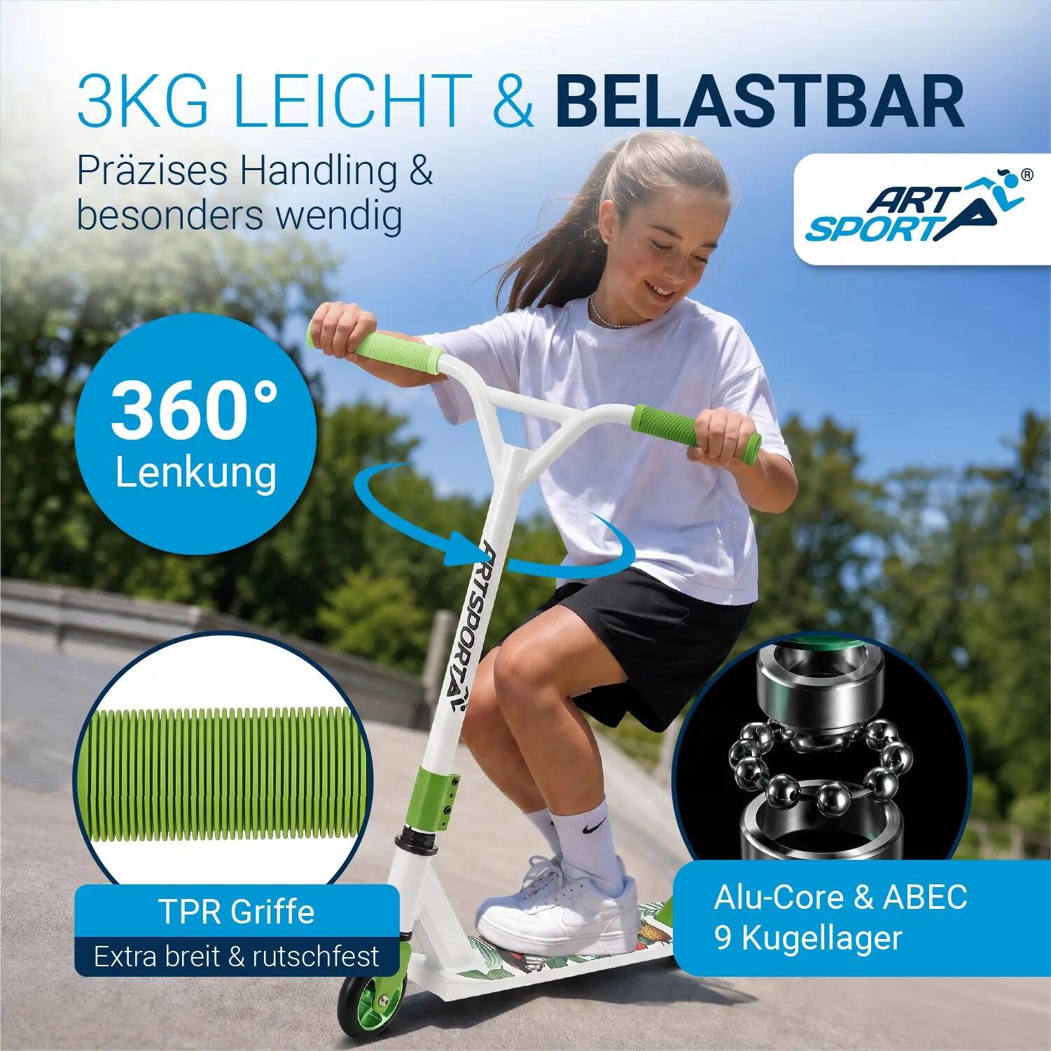Stuntscooter Hawaiana Tretroller für Kinder & Jugendliche 2/7
