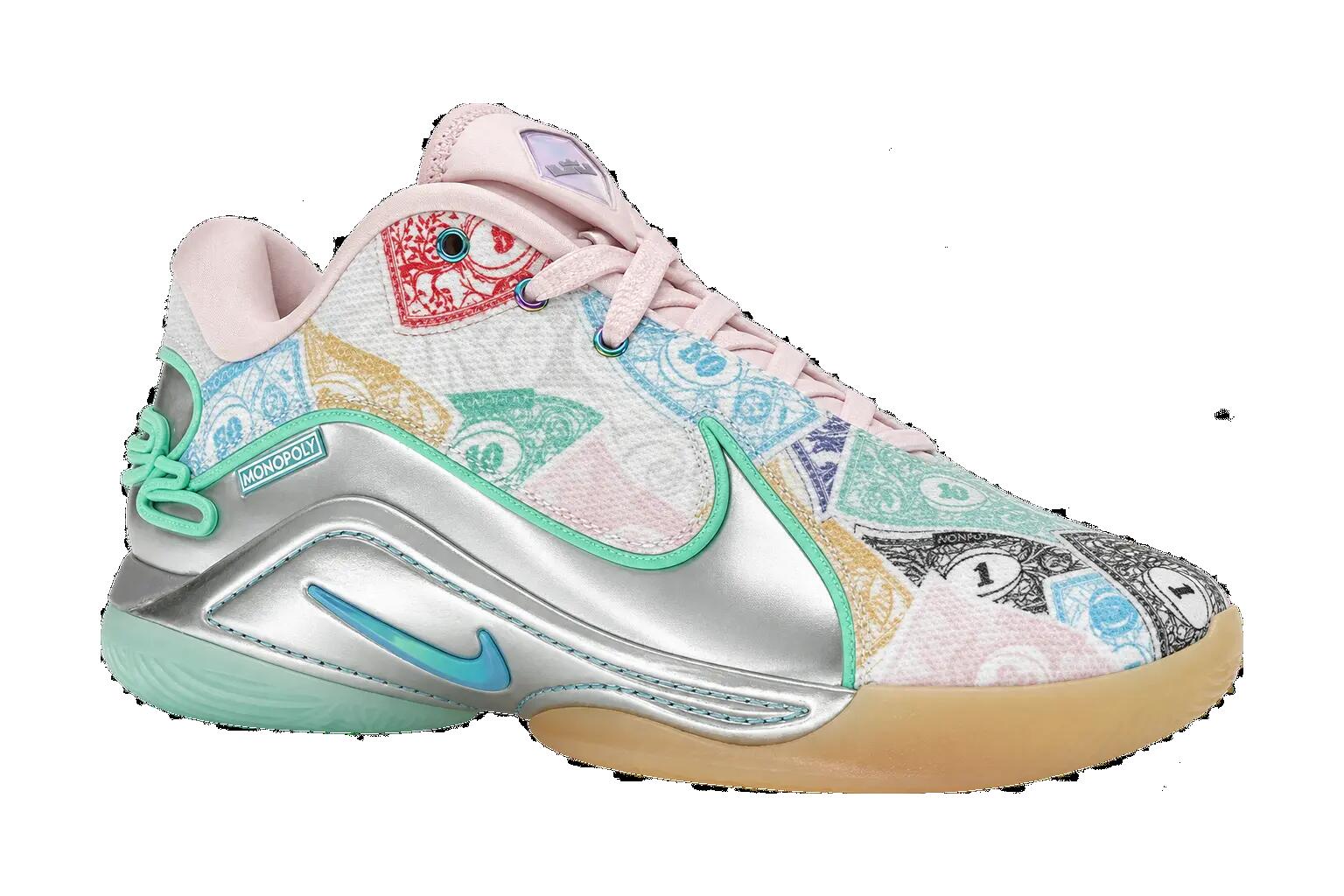 Heren - basketbalschoenen - leren sneakers - bedrukt, meerkleurig - LeBron 22 1/1