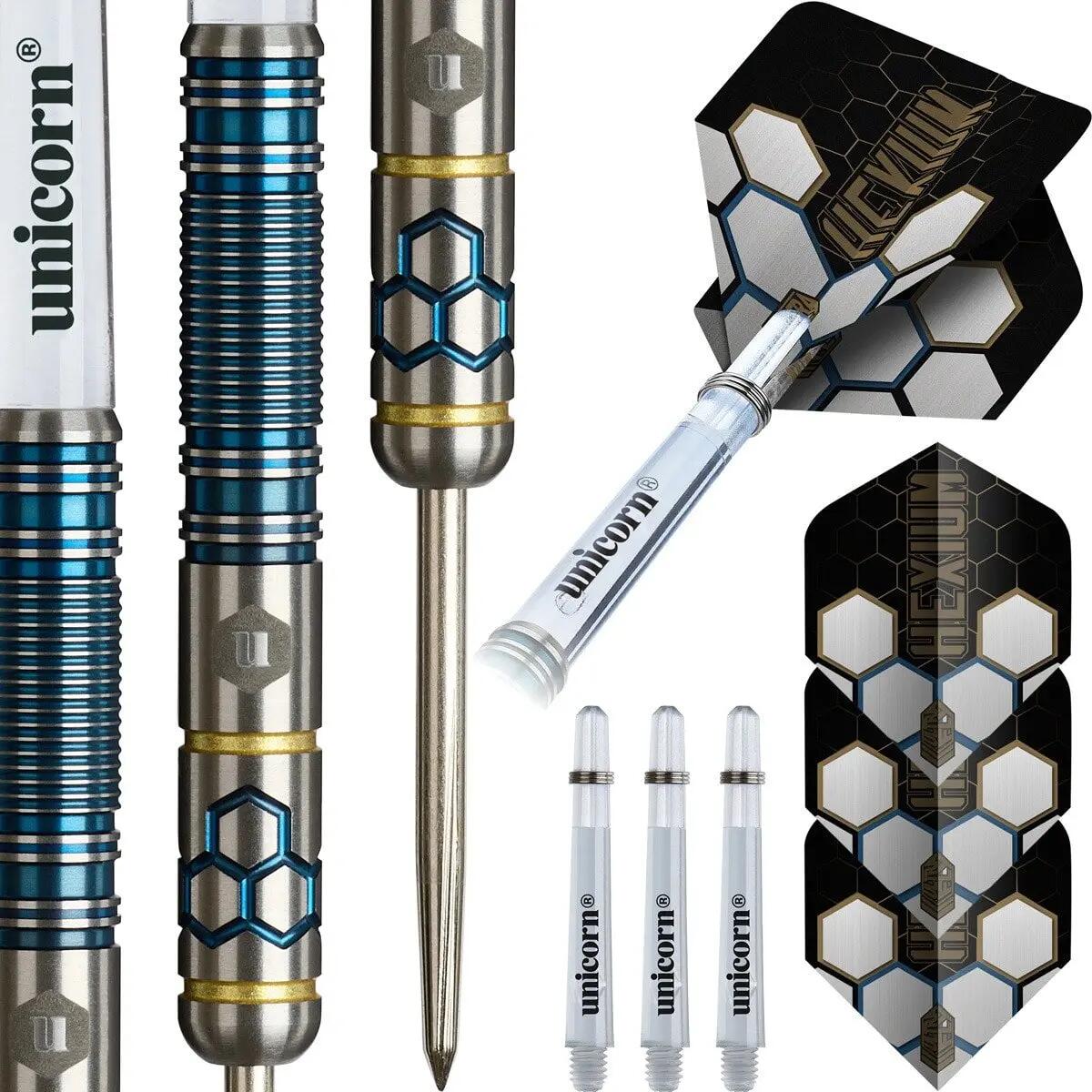 Hexium 02 Blue 90% Tungsten Dartpijlen 3/4