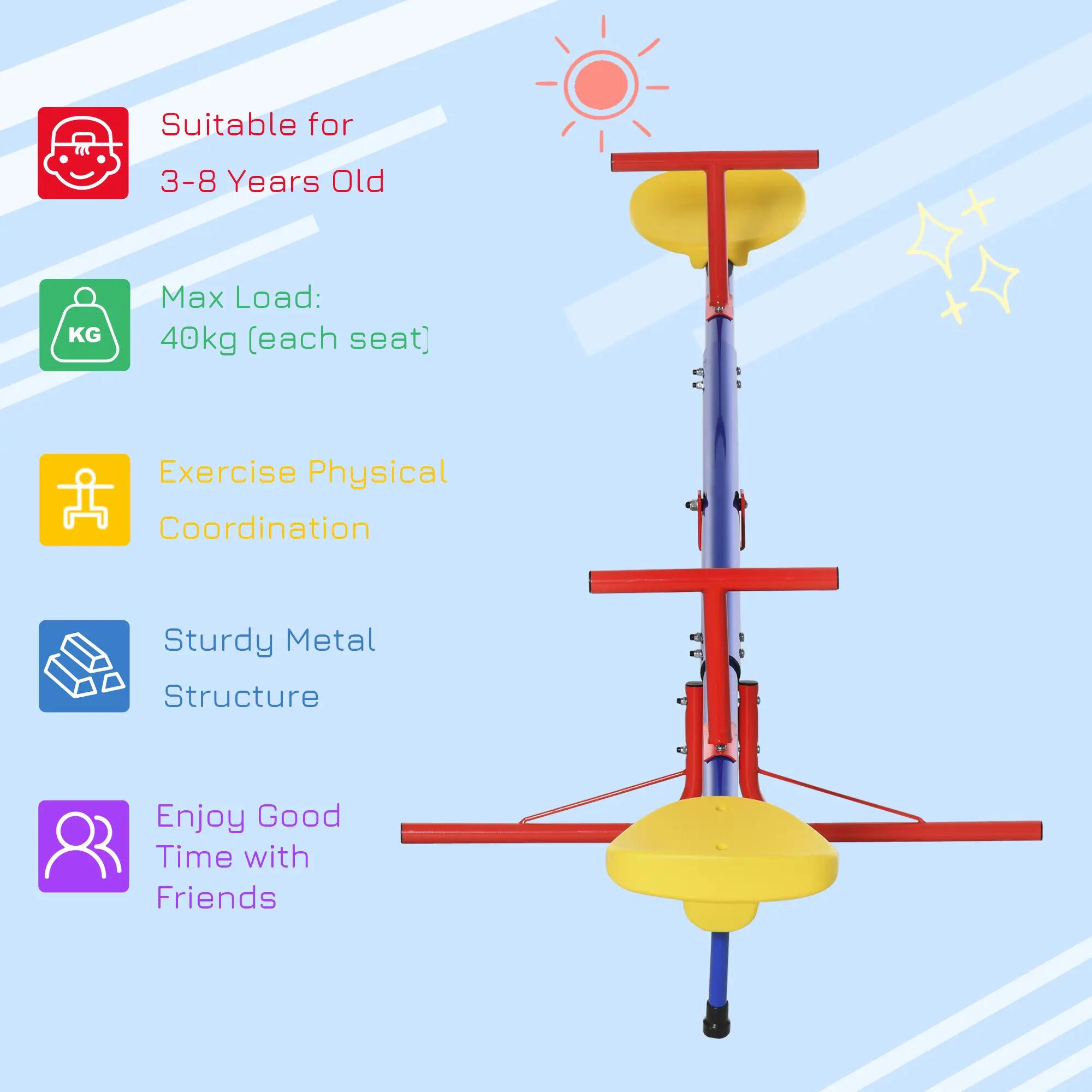 Trébuchet rotatif 360°, balançoire enfant 4/5