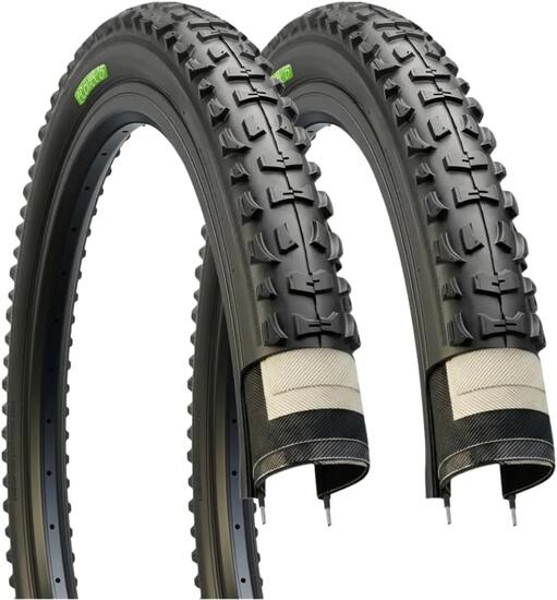 2 Reifen 26x1.95(50-559) OHNE Schläuche, Fahrradreifen 26x1.95 Schwarz MTB EV