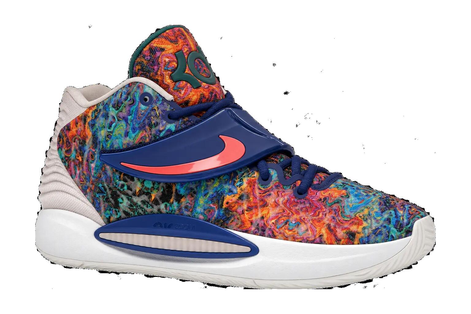 Pánske viacfarebné basketbalové topánky s potlačou Nike KD 14 1/1