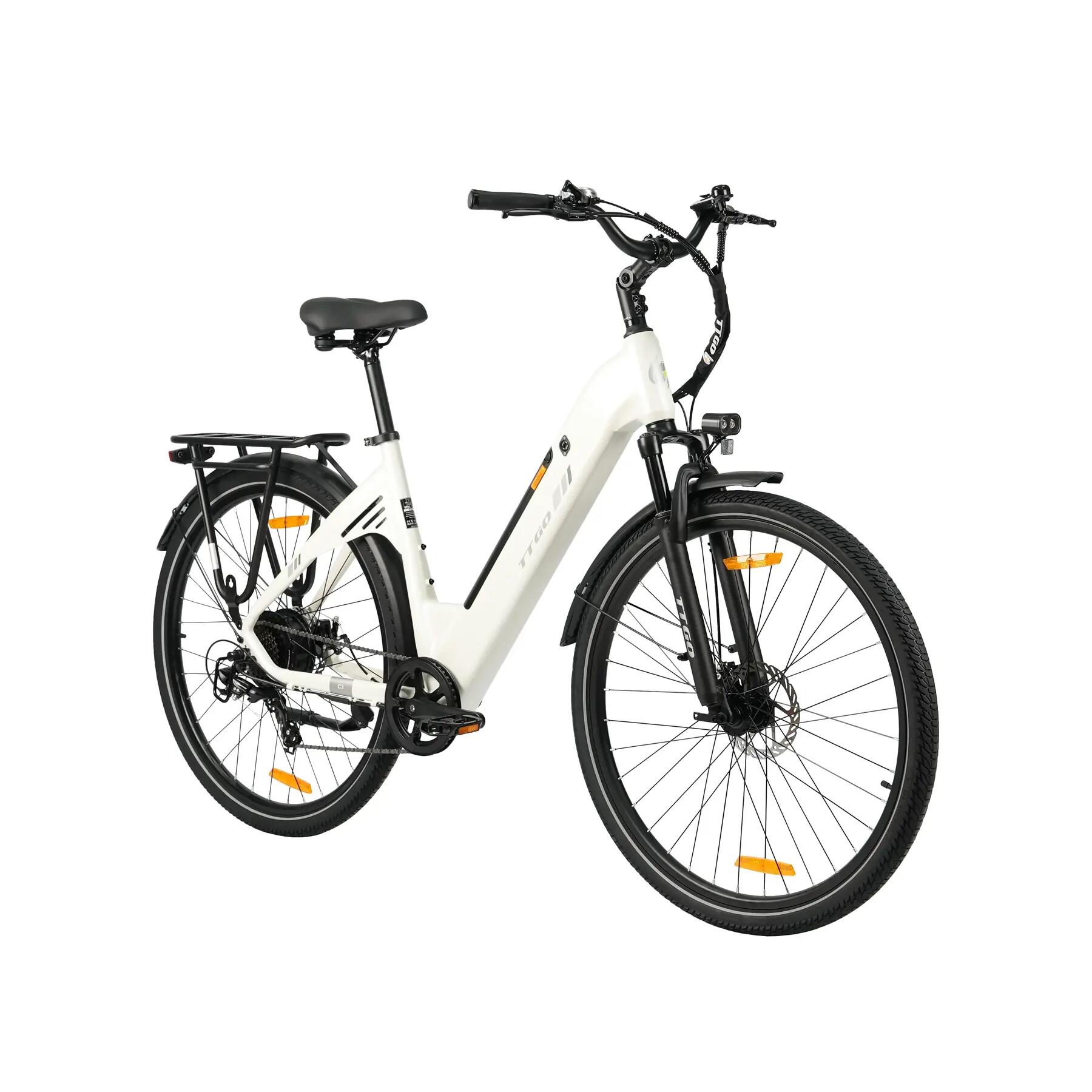 Mestský elektrobicykel pre dospelých TTGO C3SE batéria 36V 18Ah motor 250W 9/15