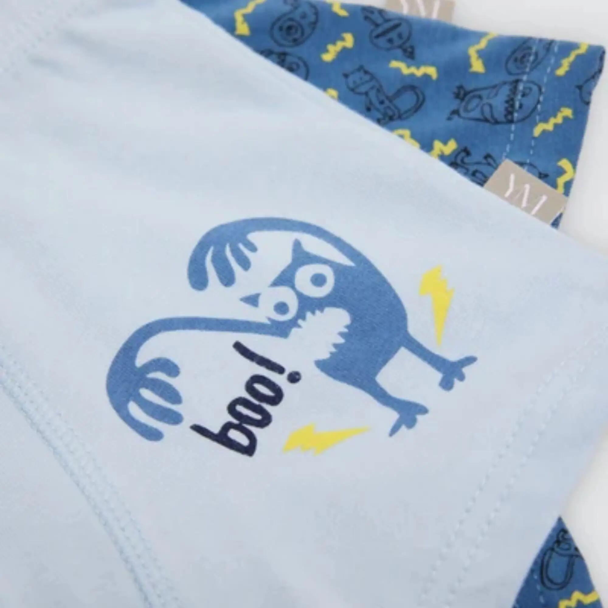 Pack de 2 boxers de menino em algodão com estampado de monstros 2/4